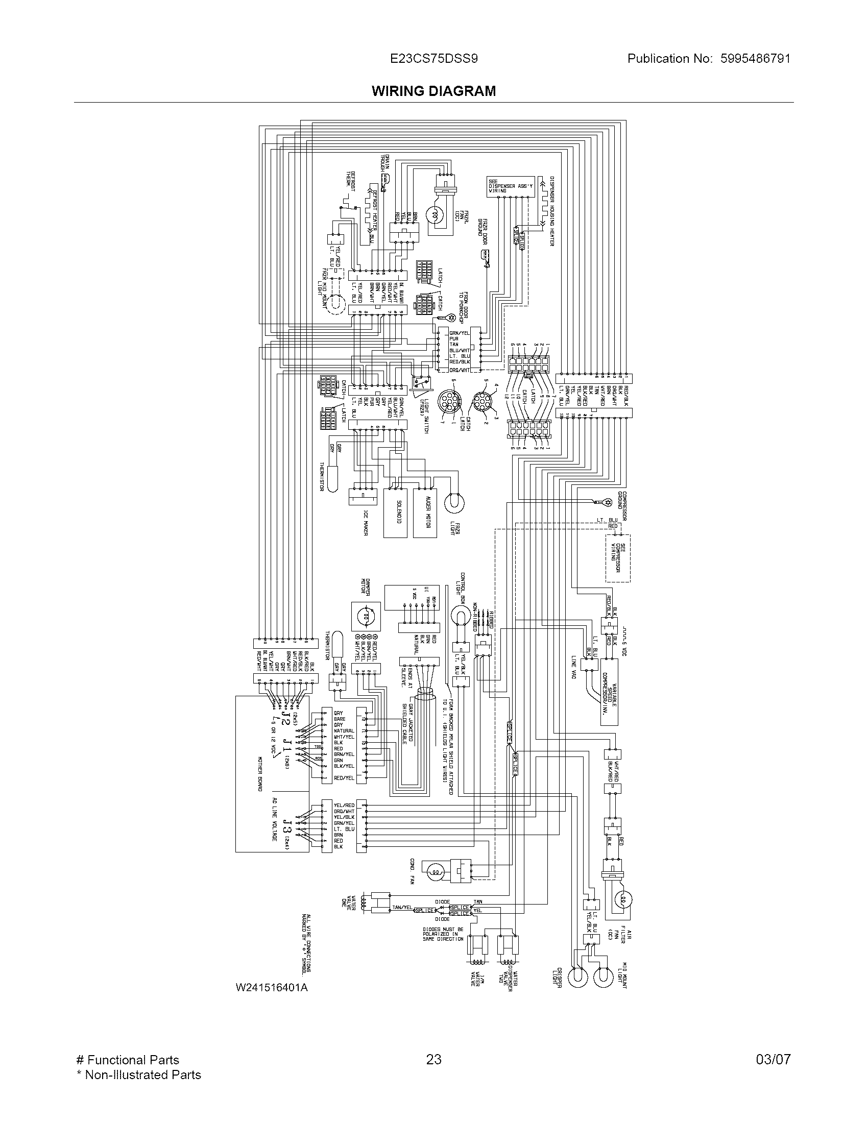 Electrolux E23CS75DSS9 wiring diagram diagram