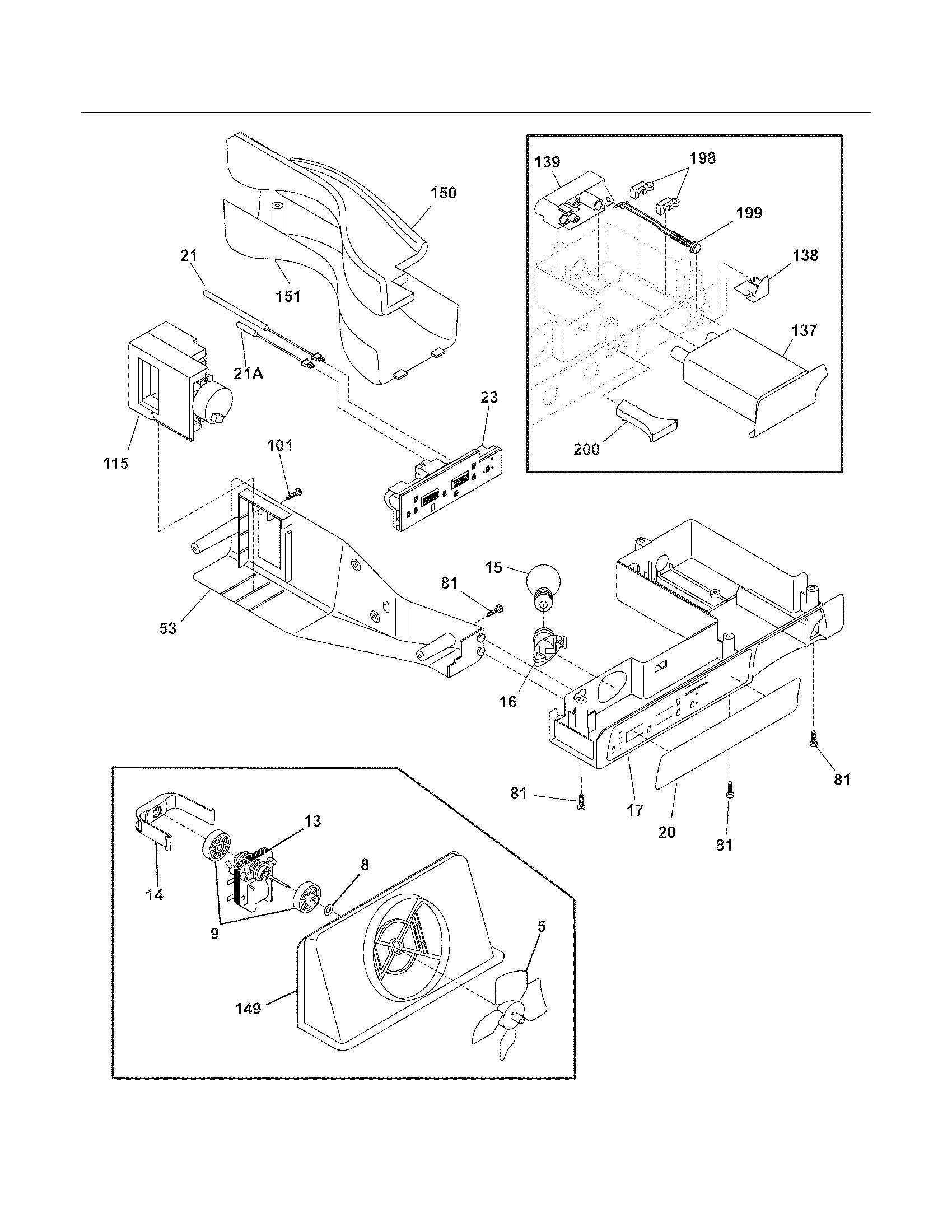 Frigidaire GLHS36EFSB2 controls diagram