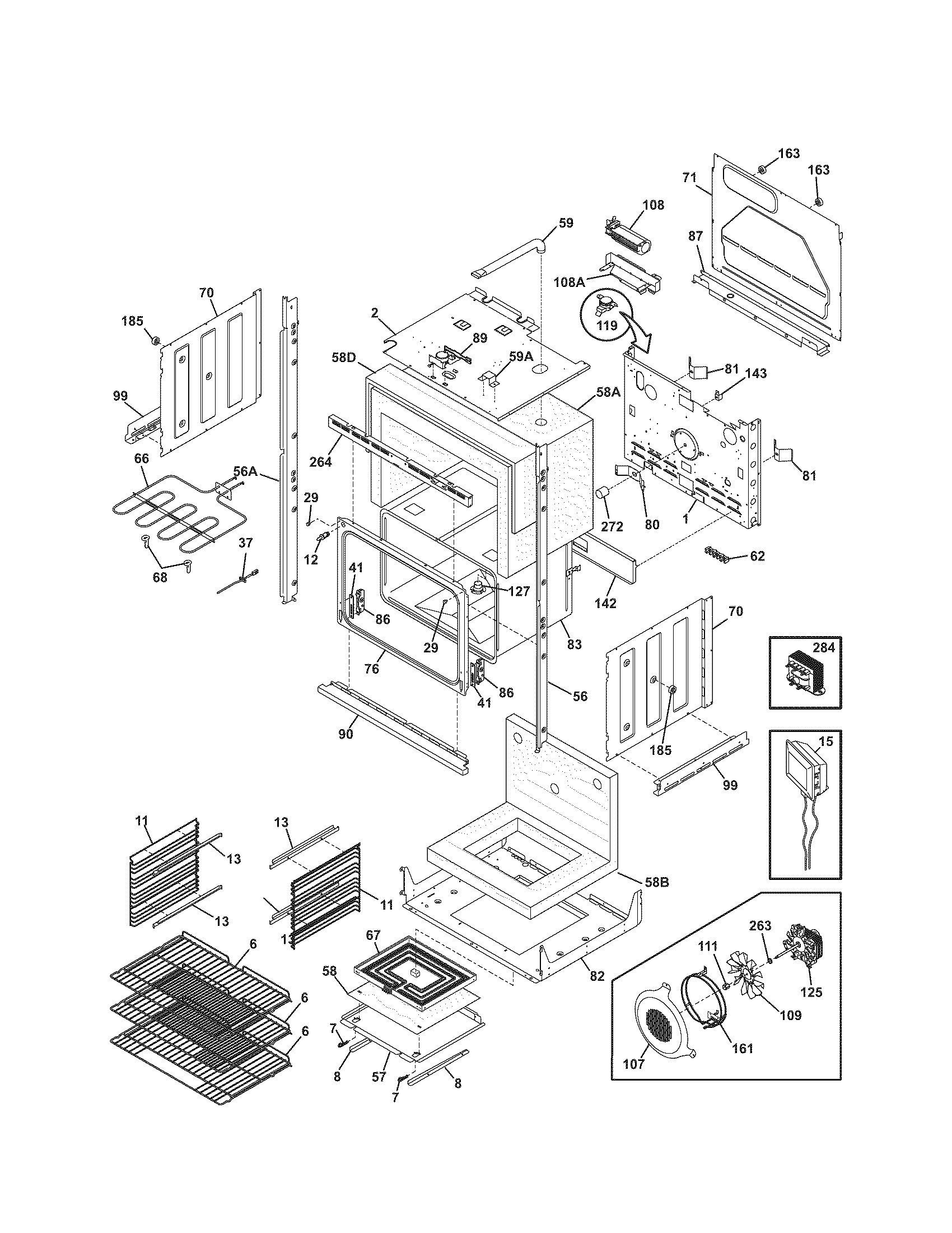 Kenmore Pro 79042003600 lower oven diagram