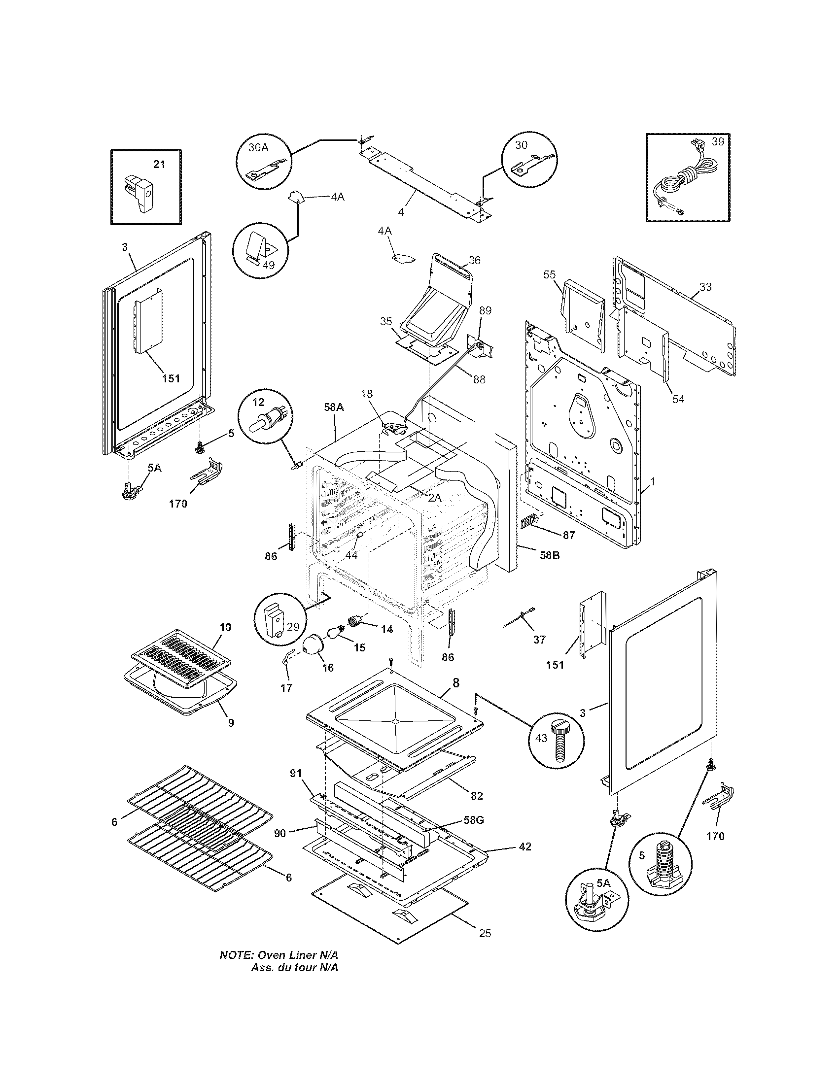 Kenmore 79078541602 body diagram