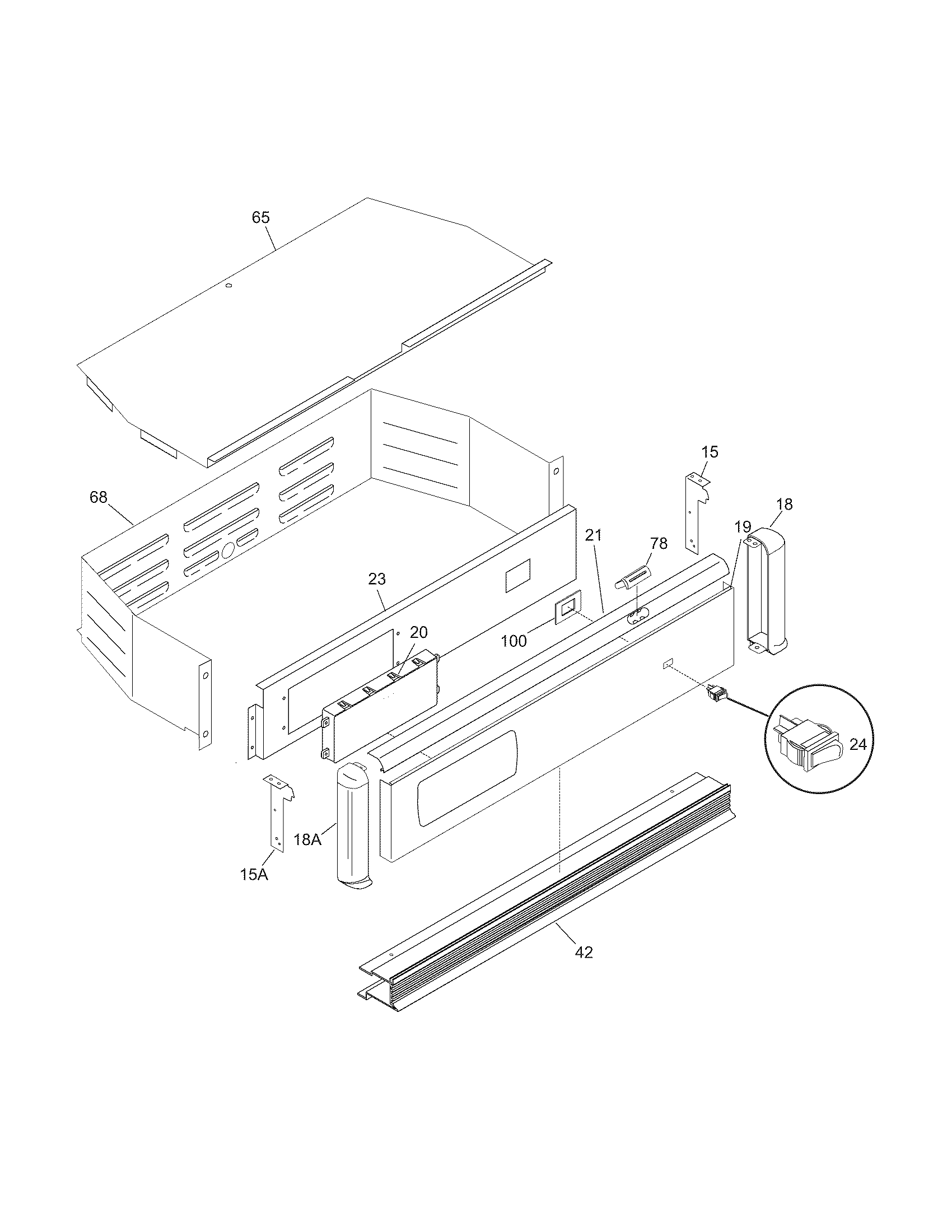 Frigidaire FEB24S5ASC control panel diagram