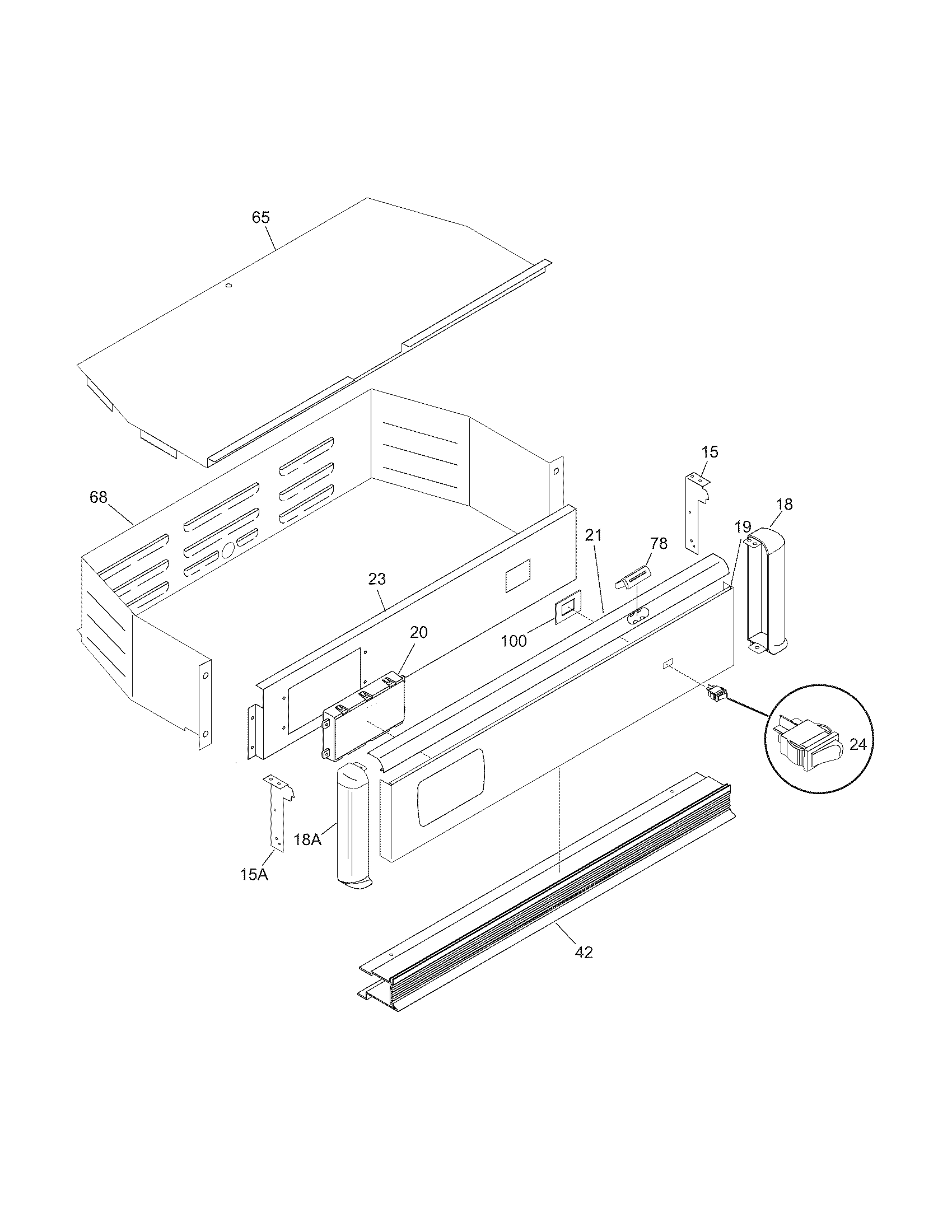 Frigidaire FEB24S2ASD control panel diagram