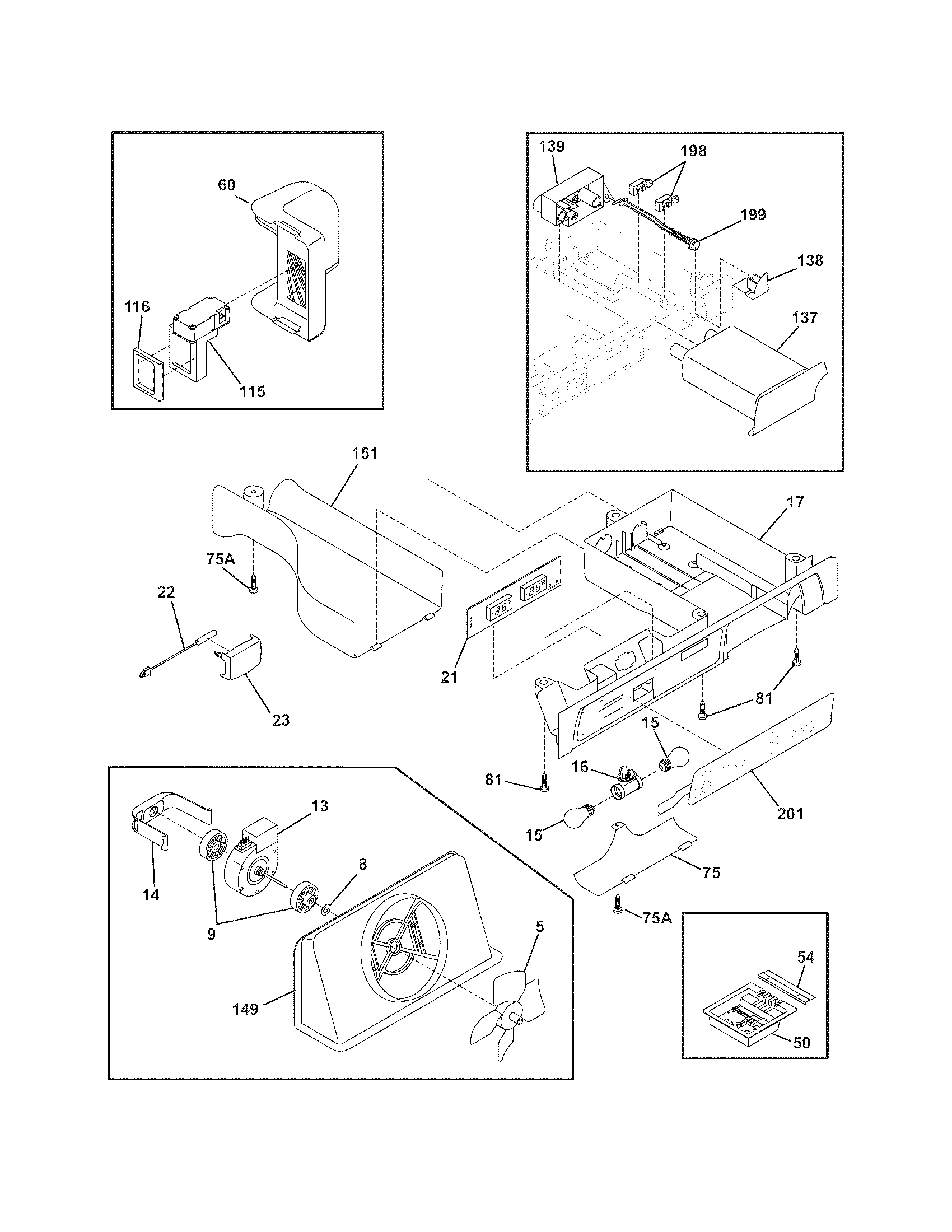 Frigidaire FSC23F7HW1 controls diagram