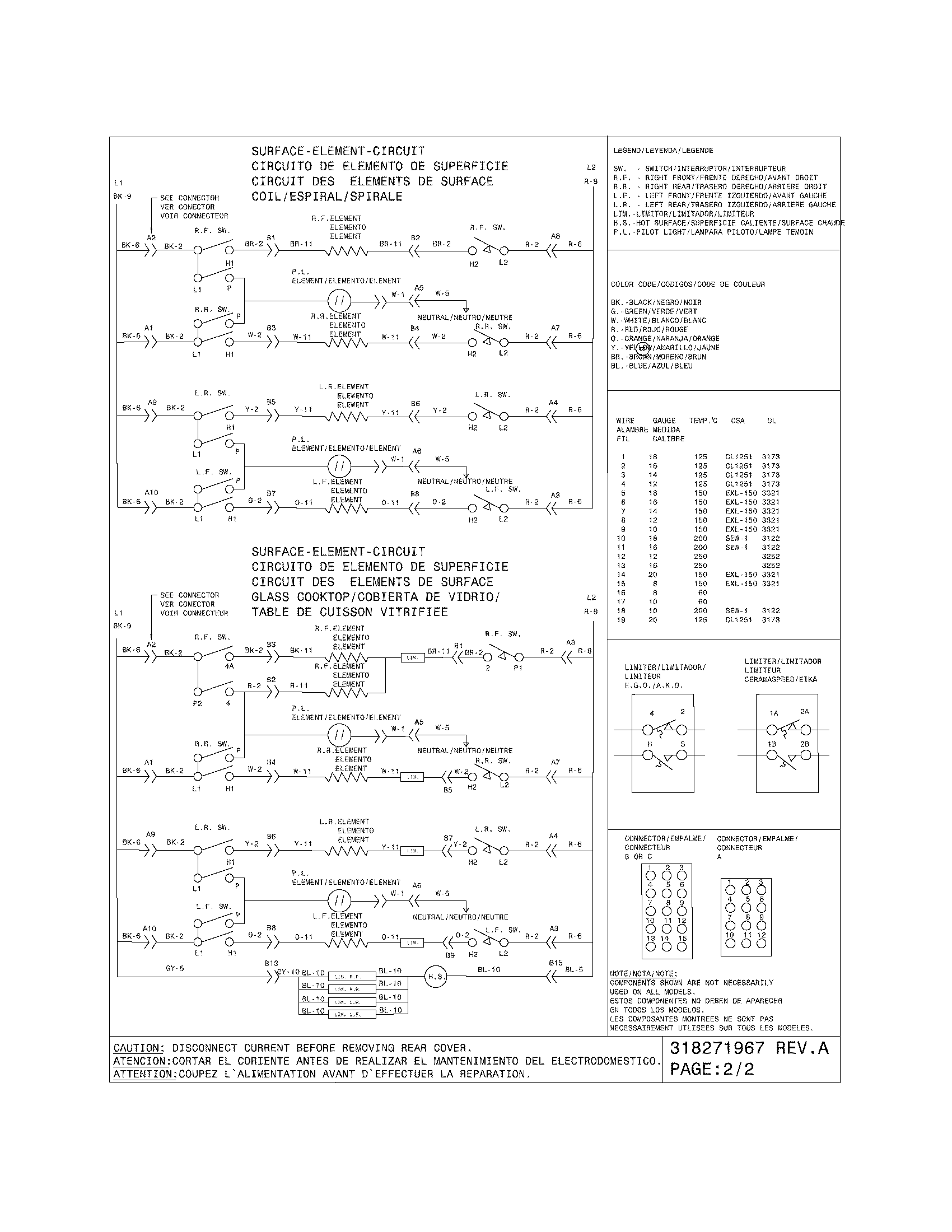 Frigidaire FES366ECG wiring diagram diagram