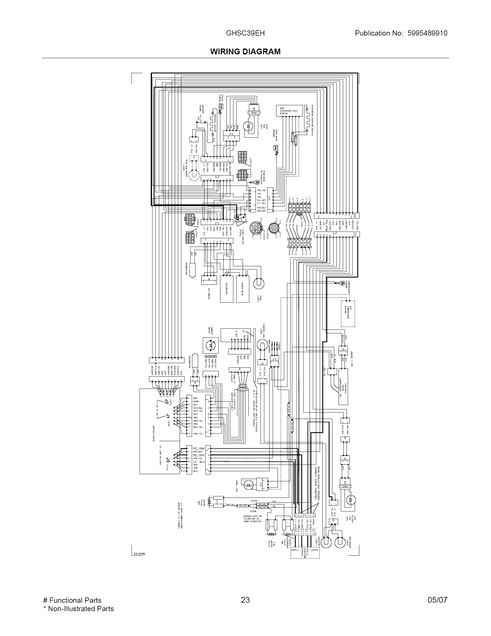 Frigidaire GHSC39EHPW0 wiring diagram diagram
