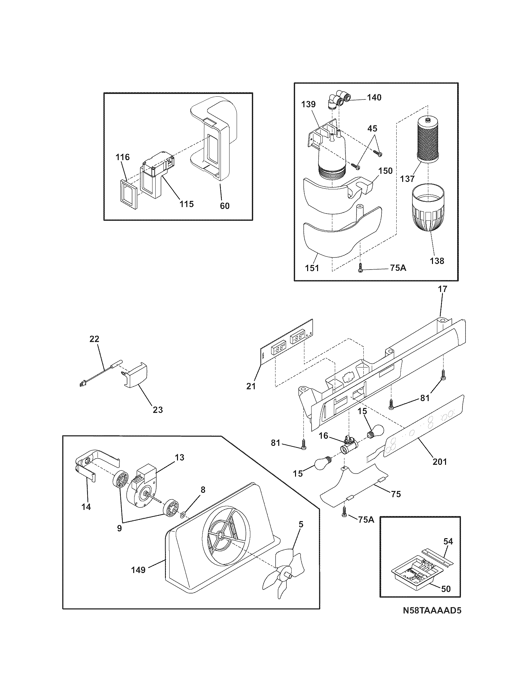 Kenmore Elite 25344519604 controls diagram
