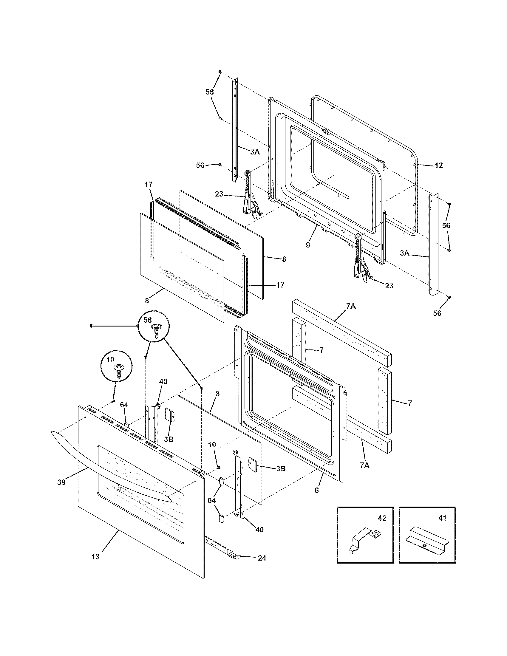 Frigidaire FEB30T7FCC doors diagram