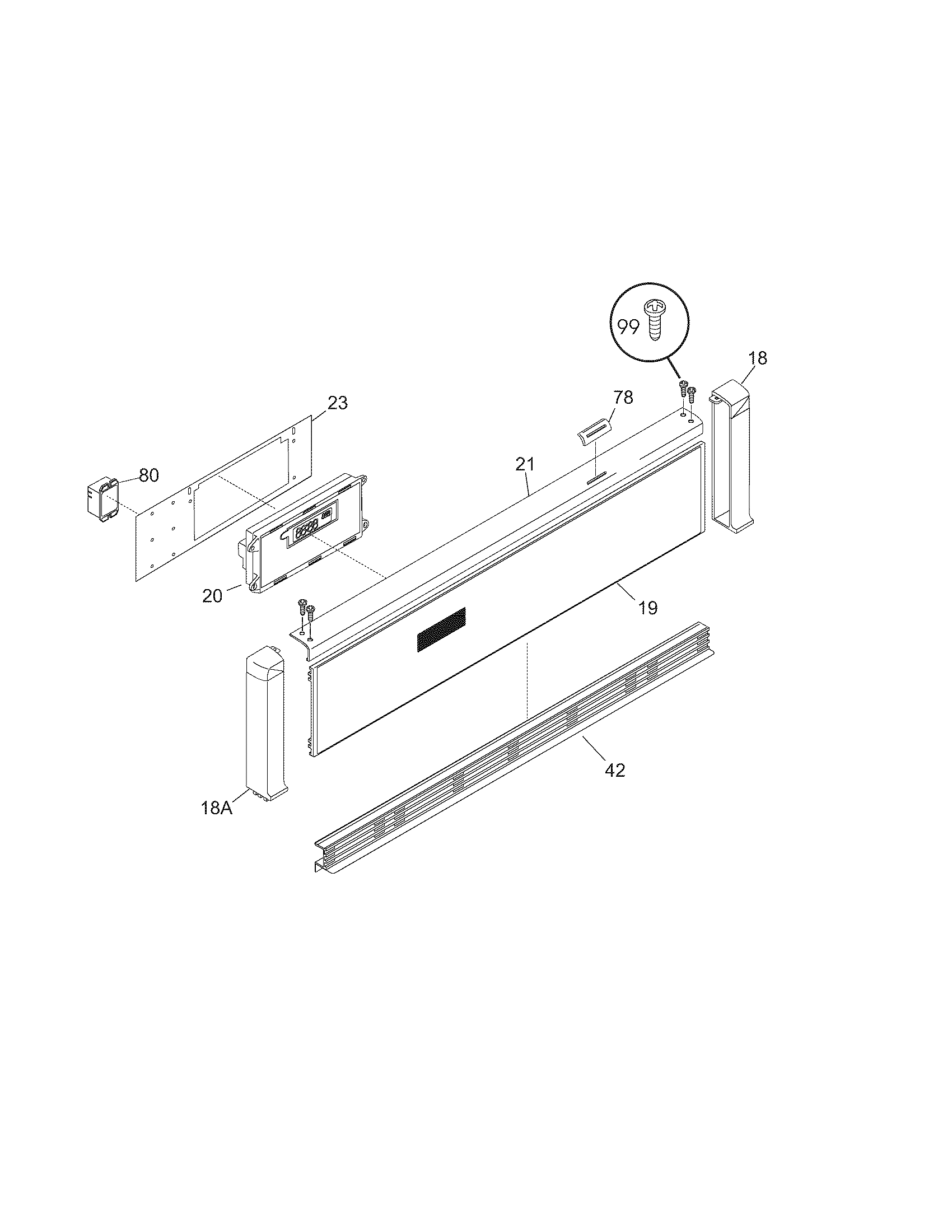 Frigidaire GLEB27S7CBD control panel diagram