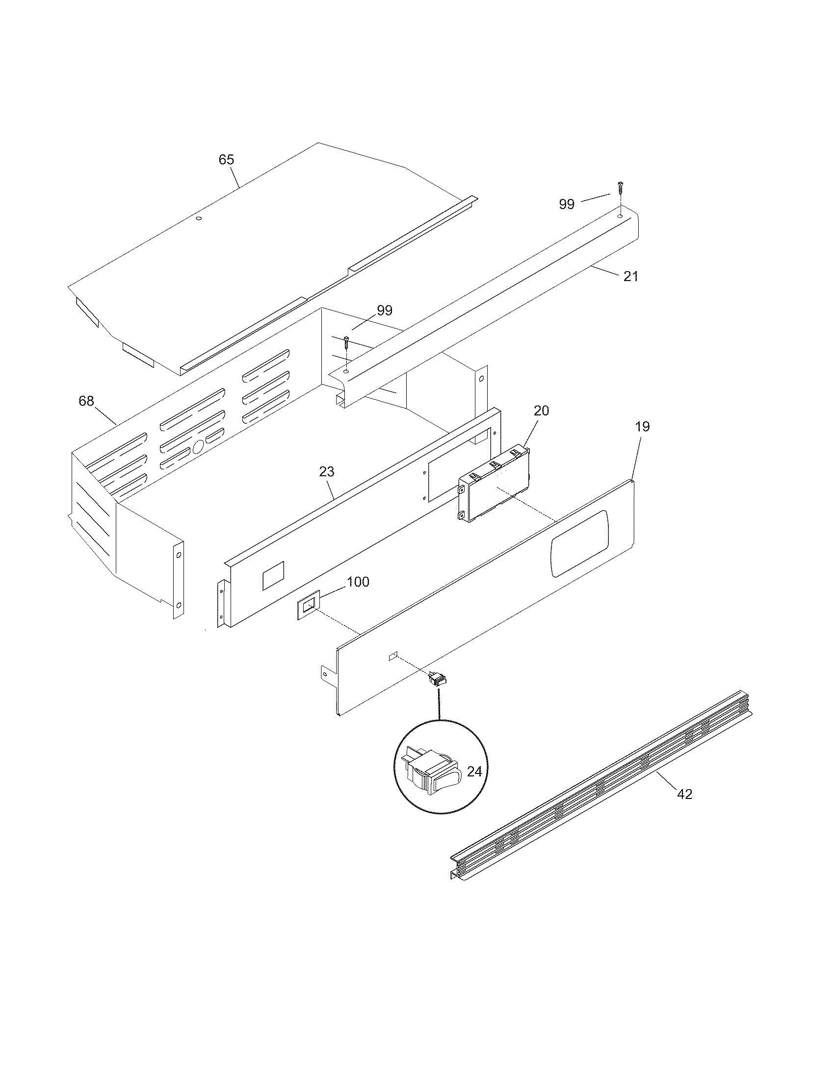 Frigidaire CFEB27S2FS2 control panel diagram