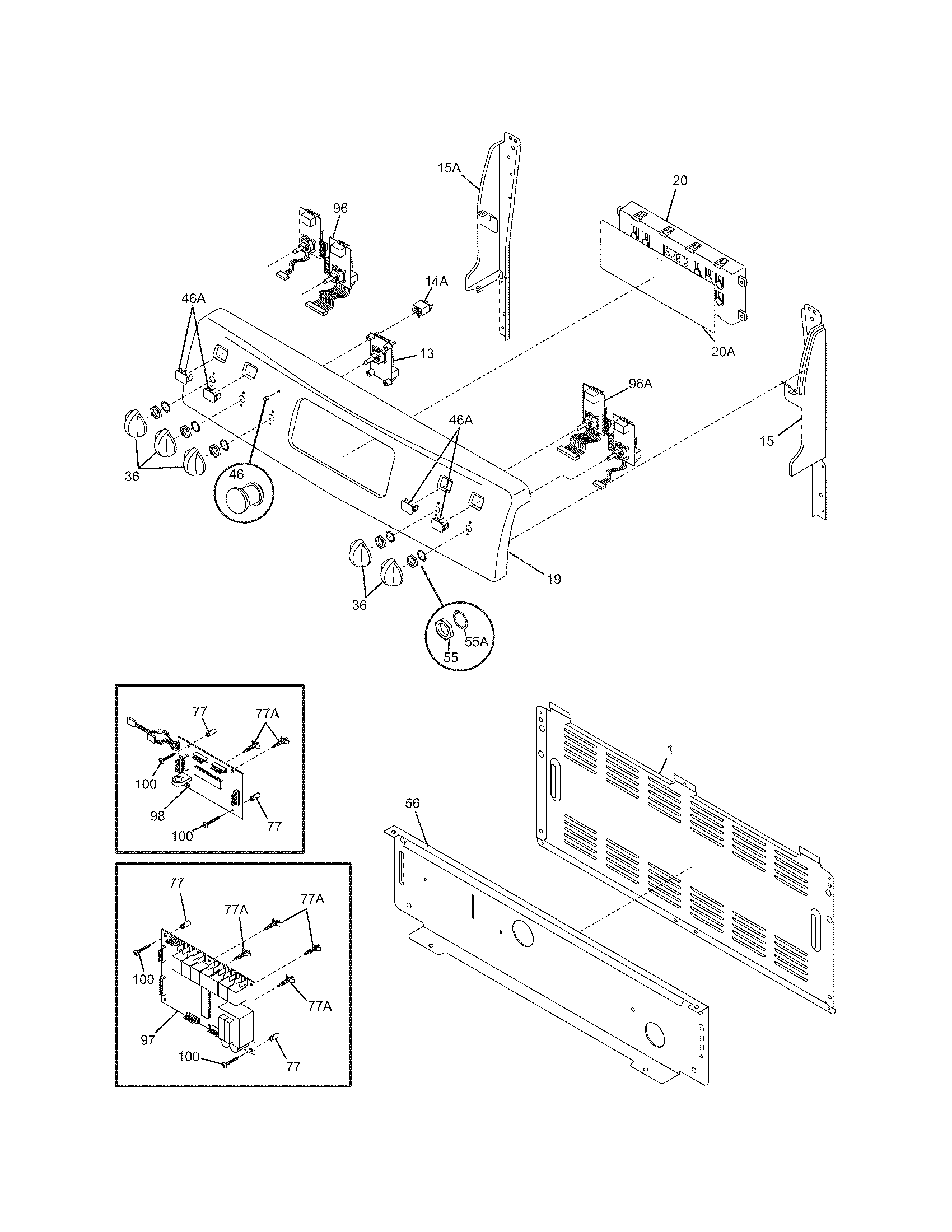 Frigidaire GLEFM97FPBE backguard diagram