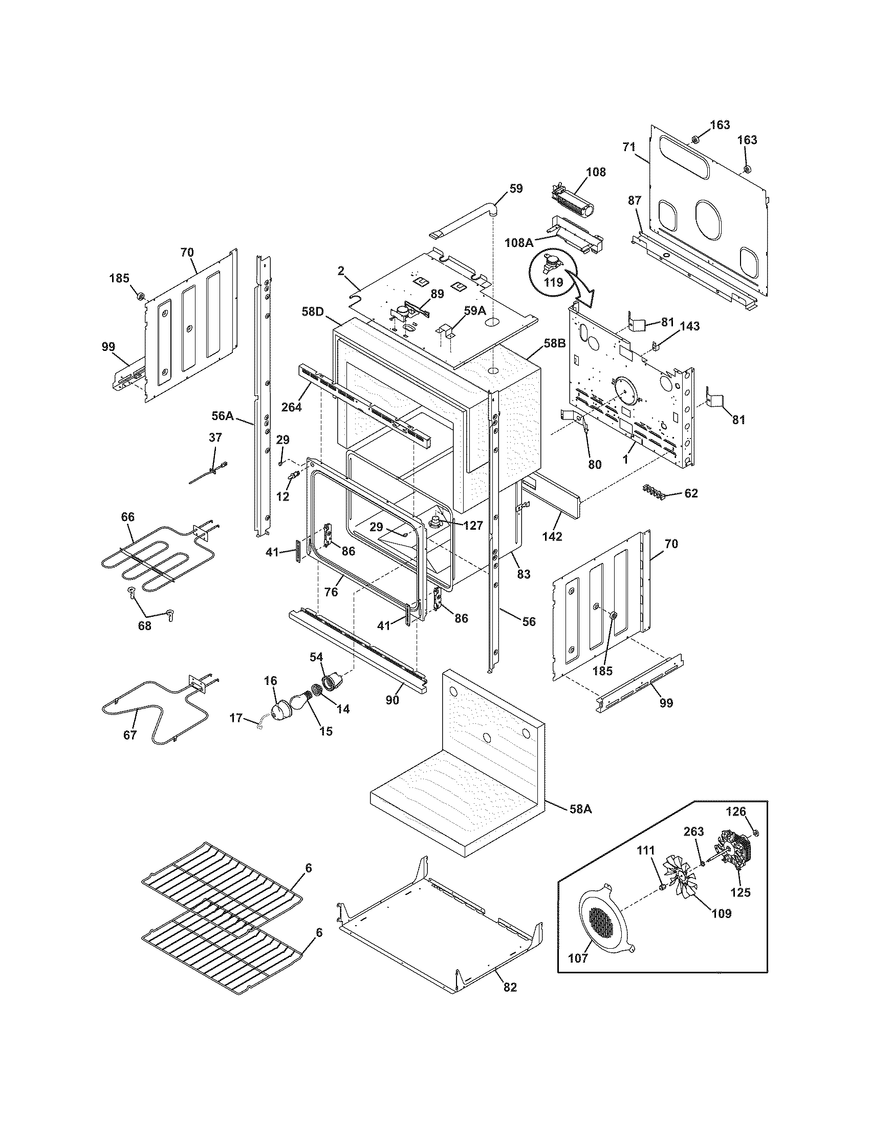 Frigidaire FEB27T7FCC lower oven diagram