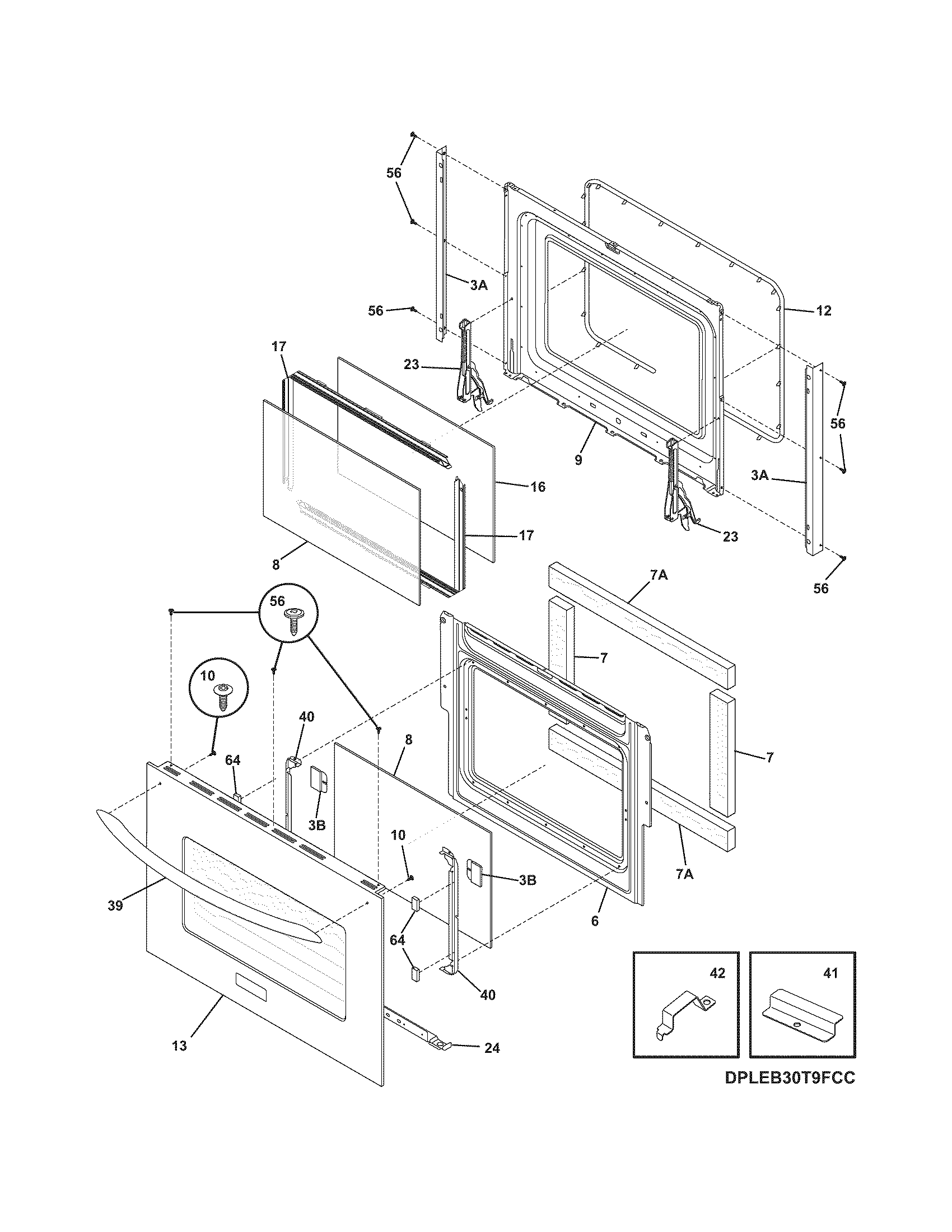Frigidaire PLEB30T9FCC doors diagram