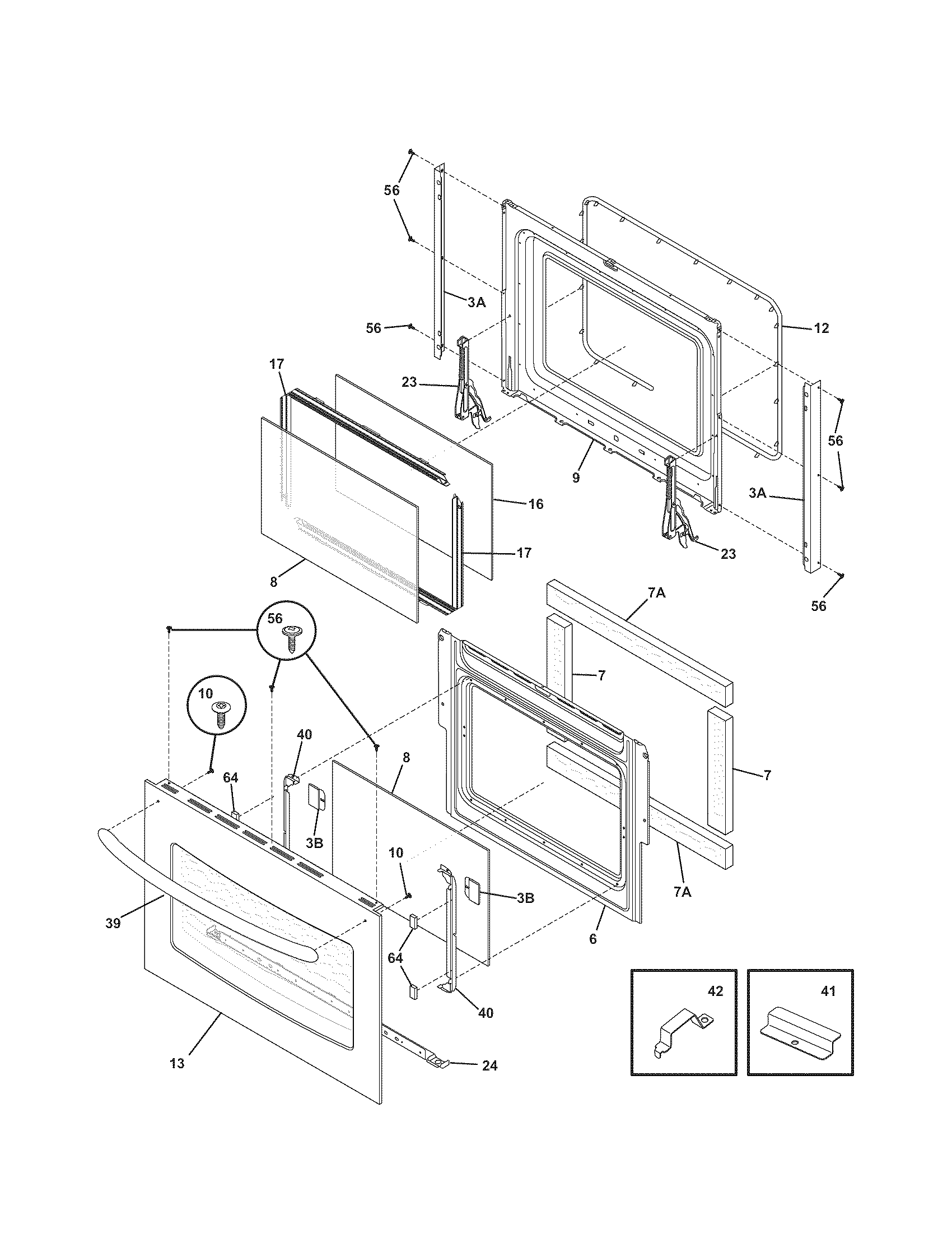 Kenmore Elite 79036723602 door diagram
