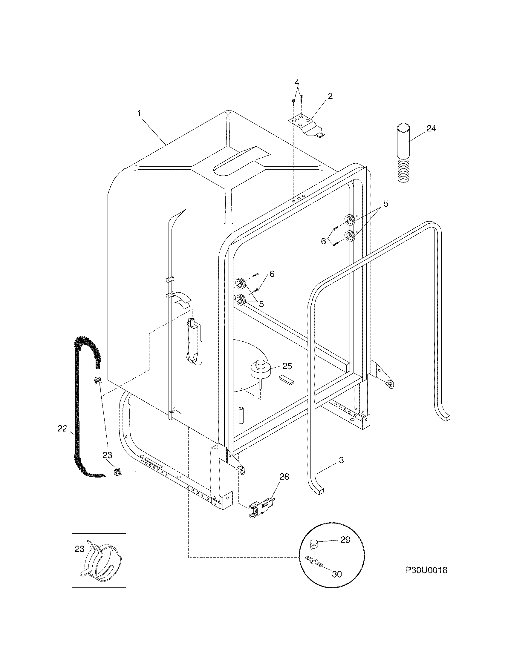Kenmore 58714114400 tub diagram