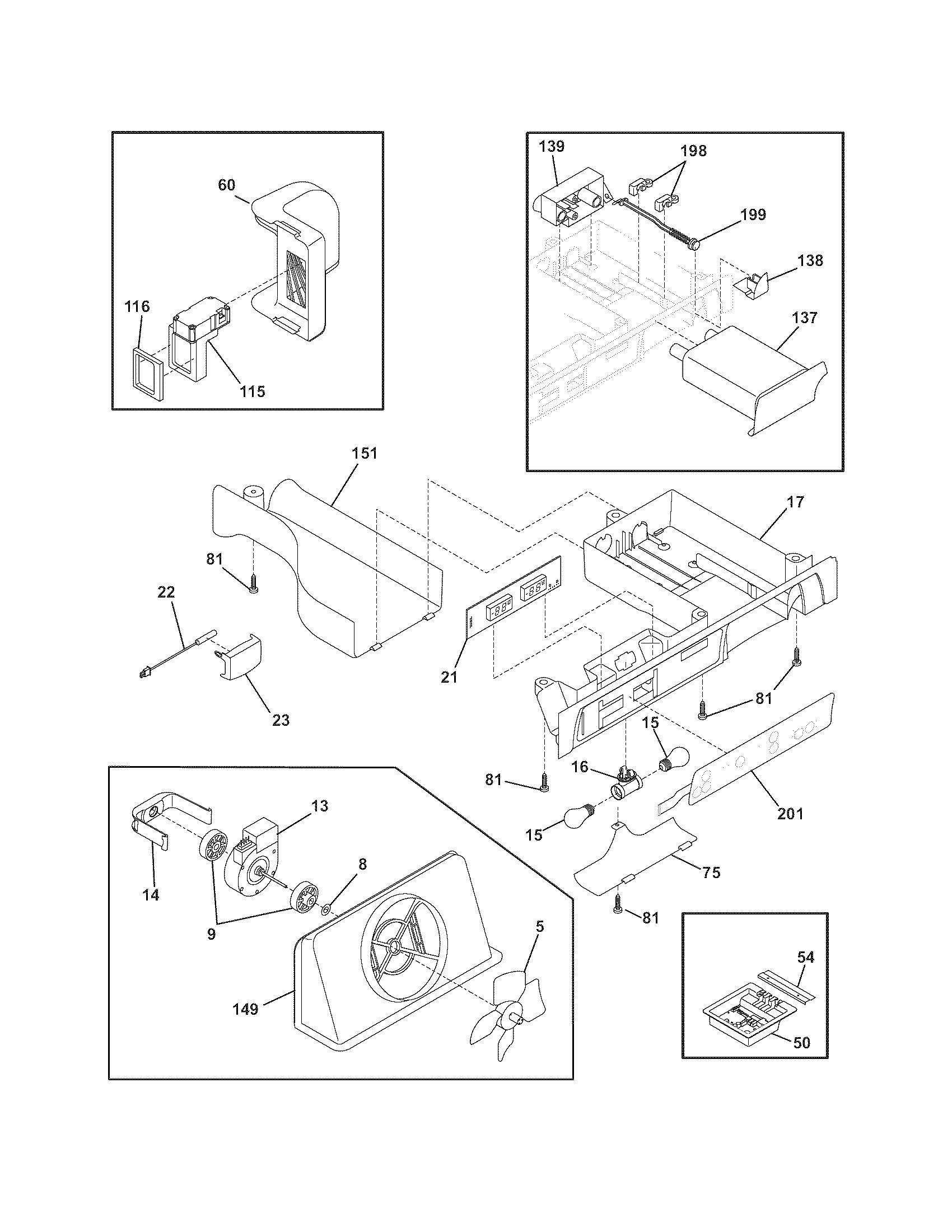Frigidaire FLSC238DSA controls diagram