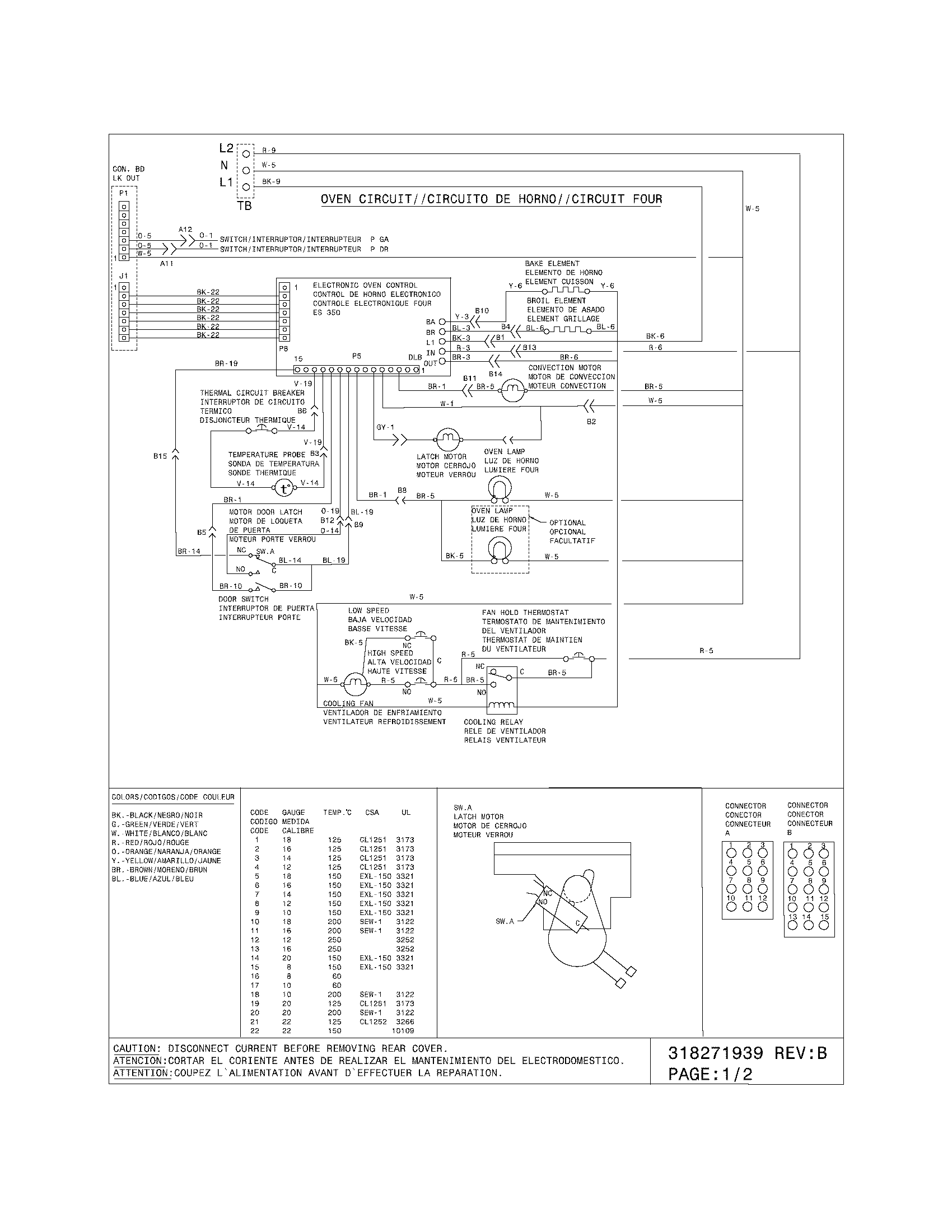 Frigidaire BFES368EC7 wiring diagram diagram