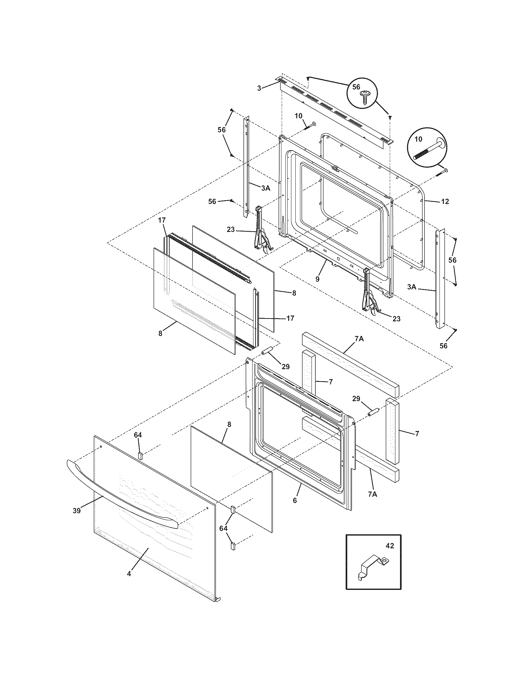 Frigidaire FEB27T5DSE doors diagram