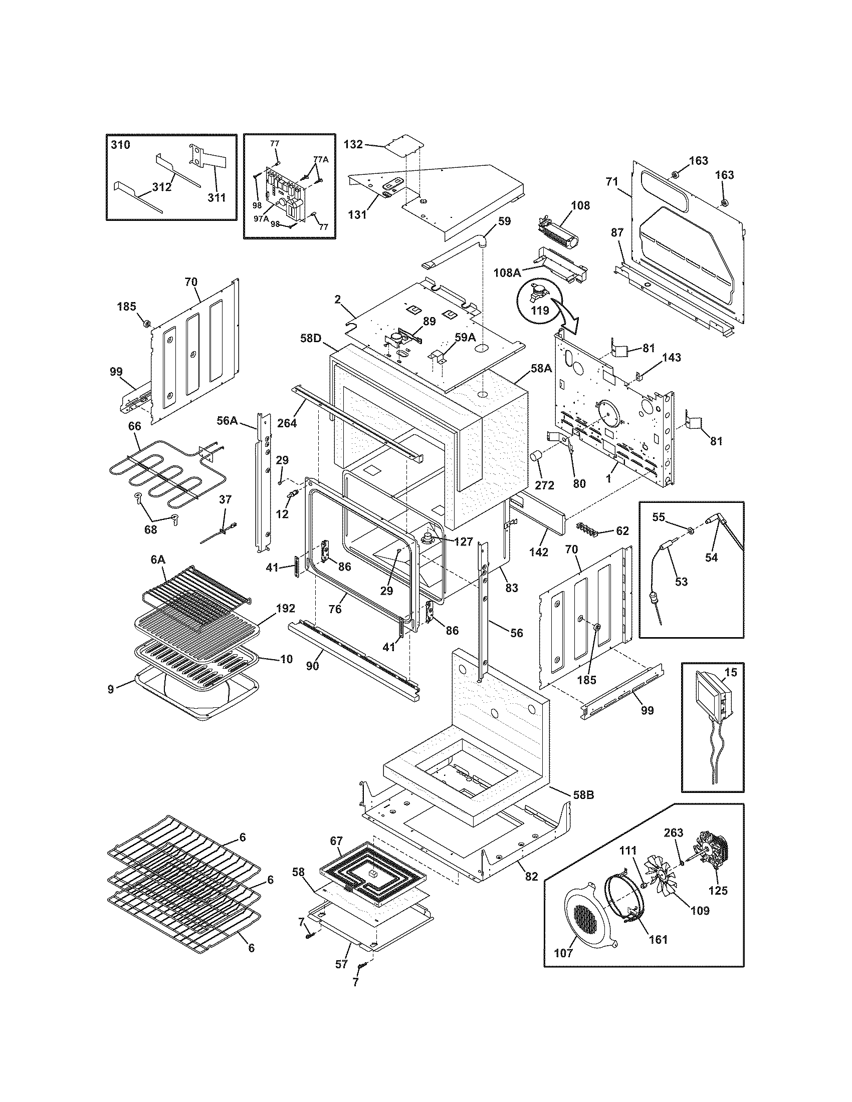 Kenmore Elite 79047899602 body diagram