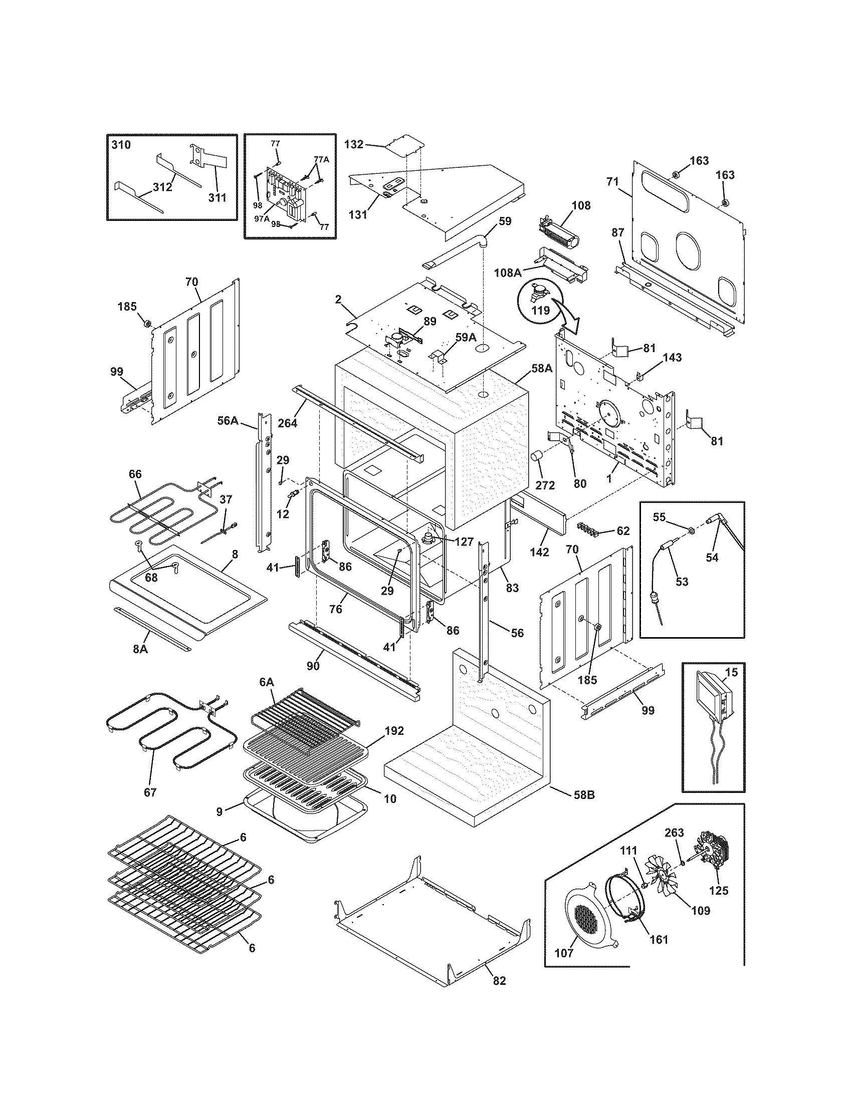Kenmore Elite 79047889602 body diagram