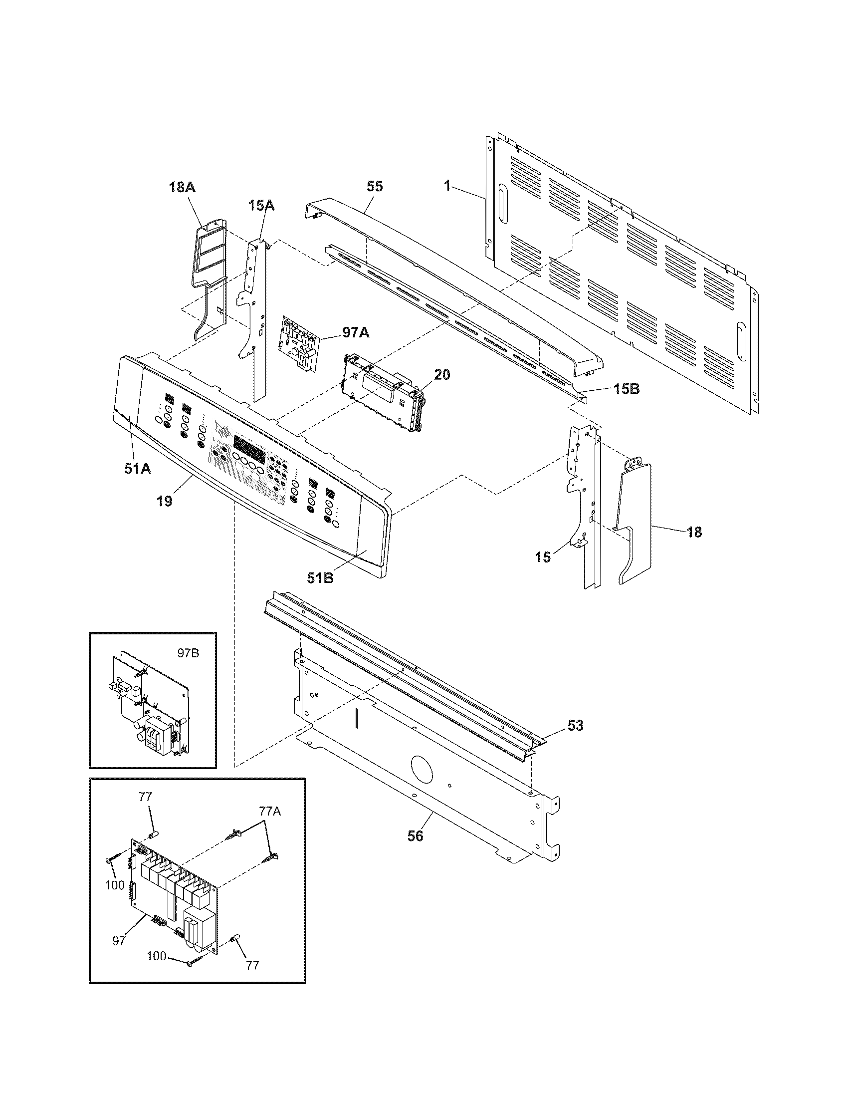 Kenmore Elite 79096593602 backguard diagram