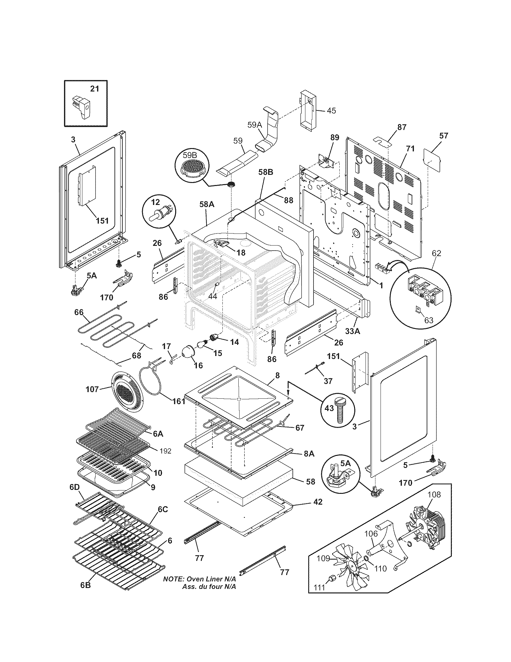 Kenmore Elite 79096593602 body diagram