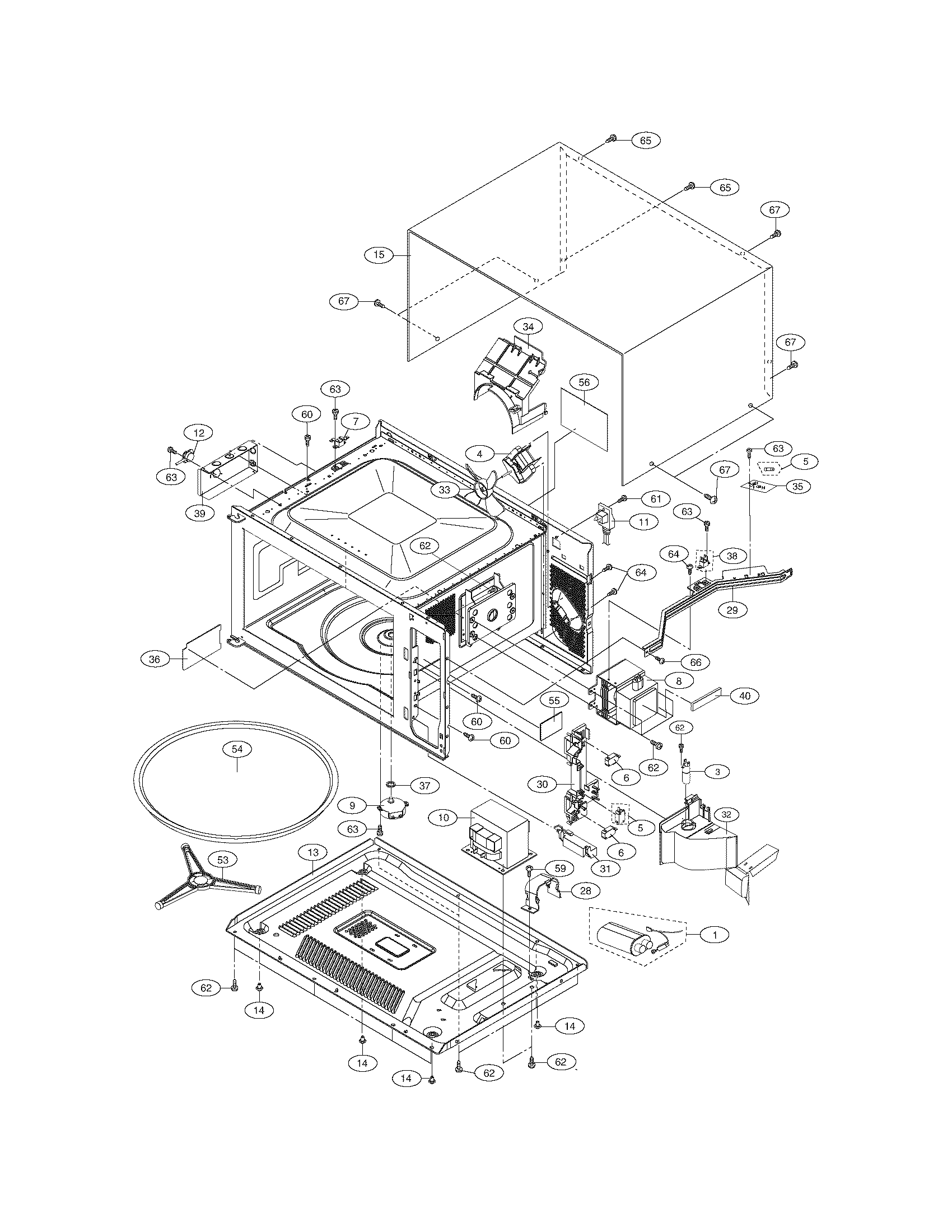 Frigidaire PLMB209DCD oven/cabinet diagram