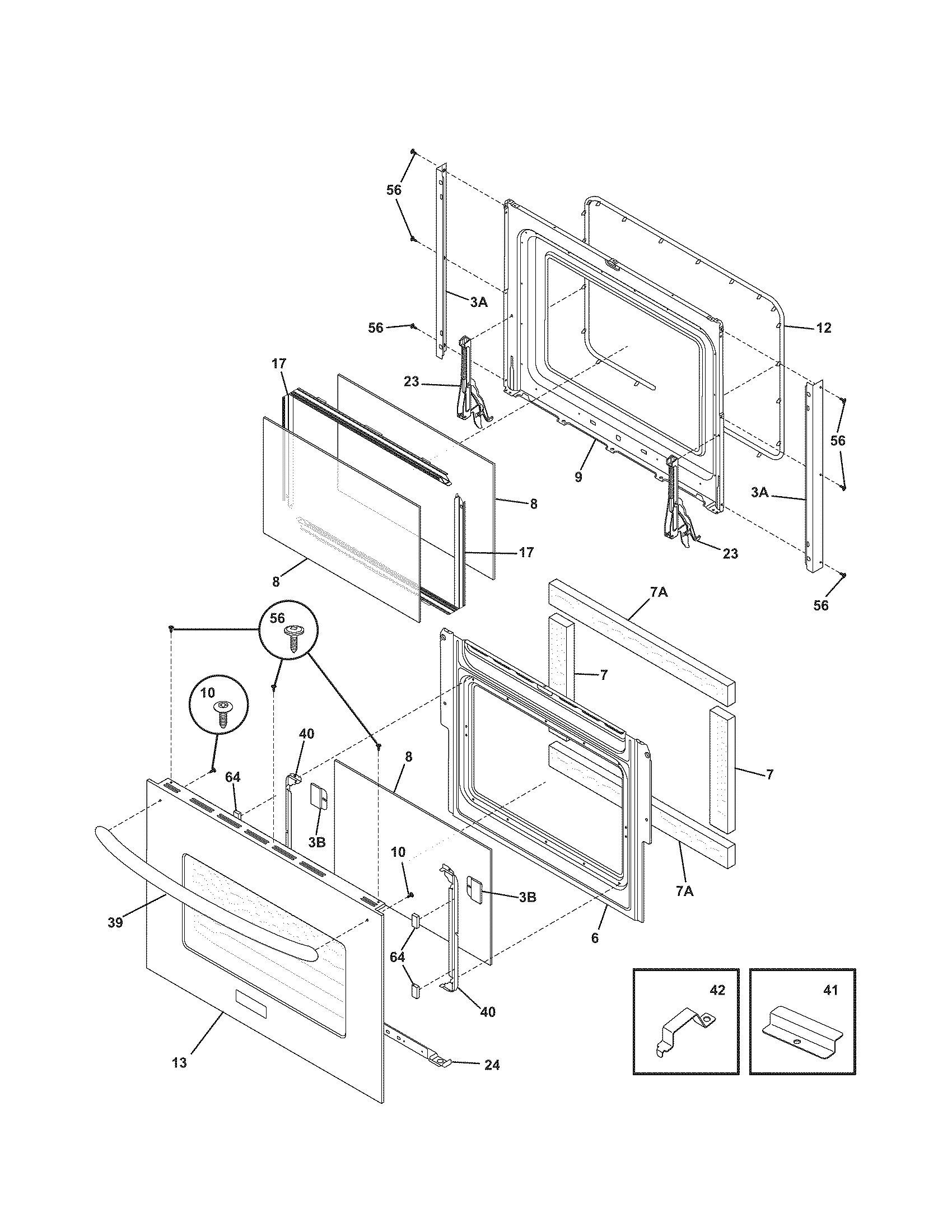 Kenmore Elite 79047883604 door diagram