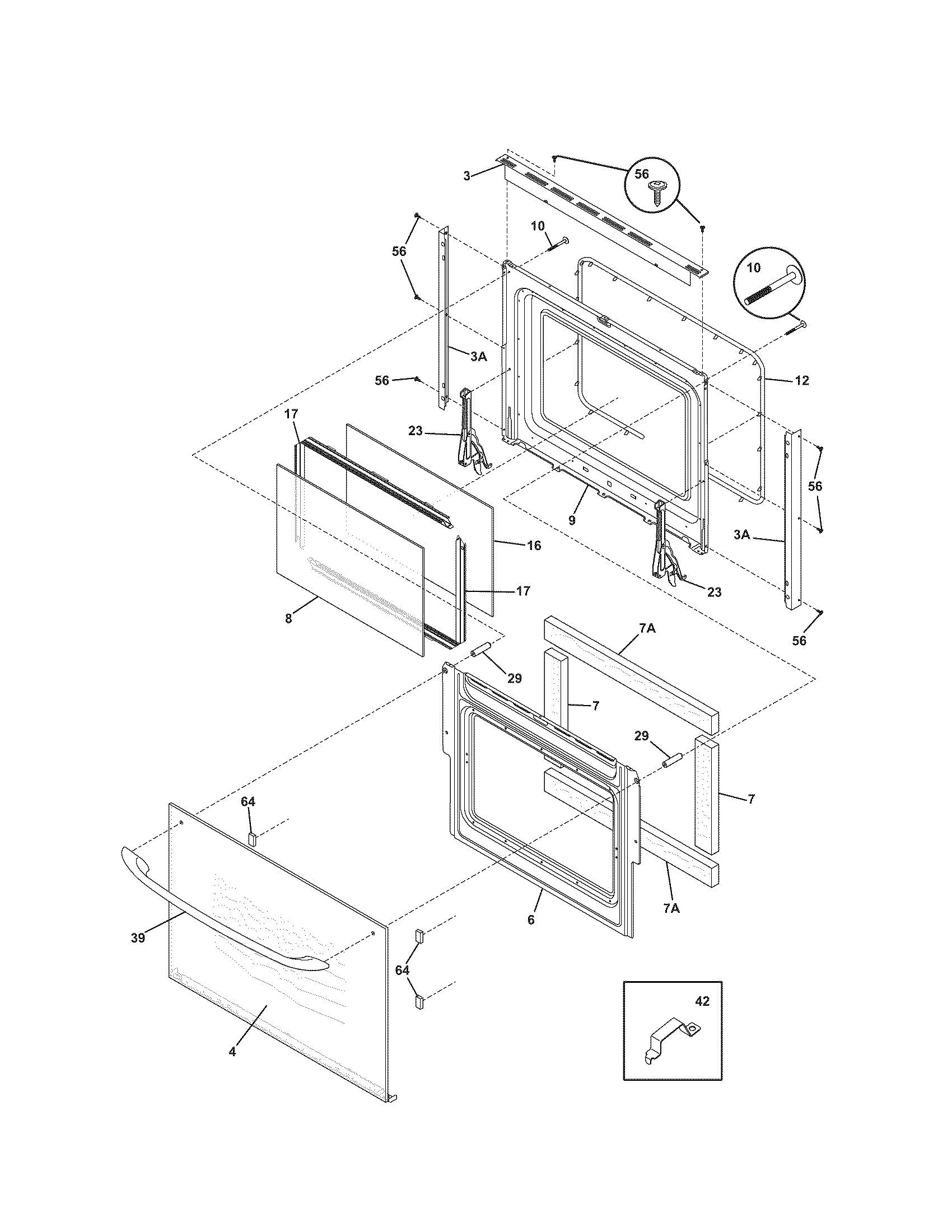 Kenmore 79045489502 door diagram