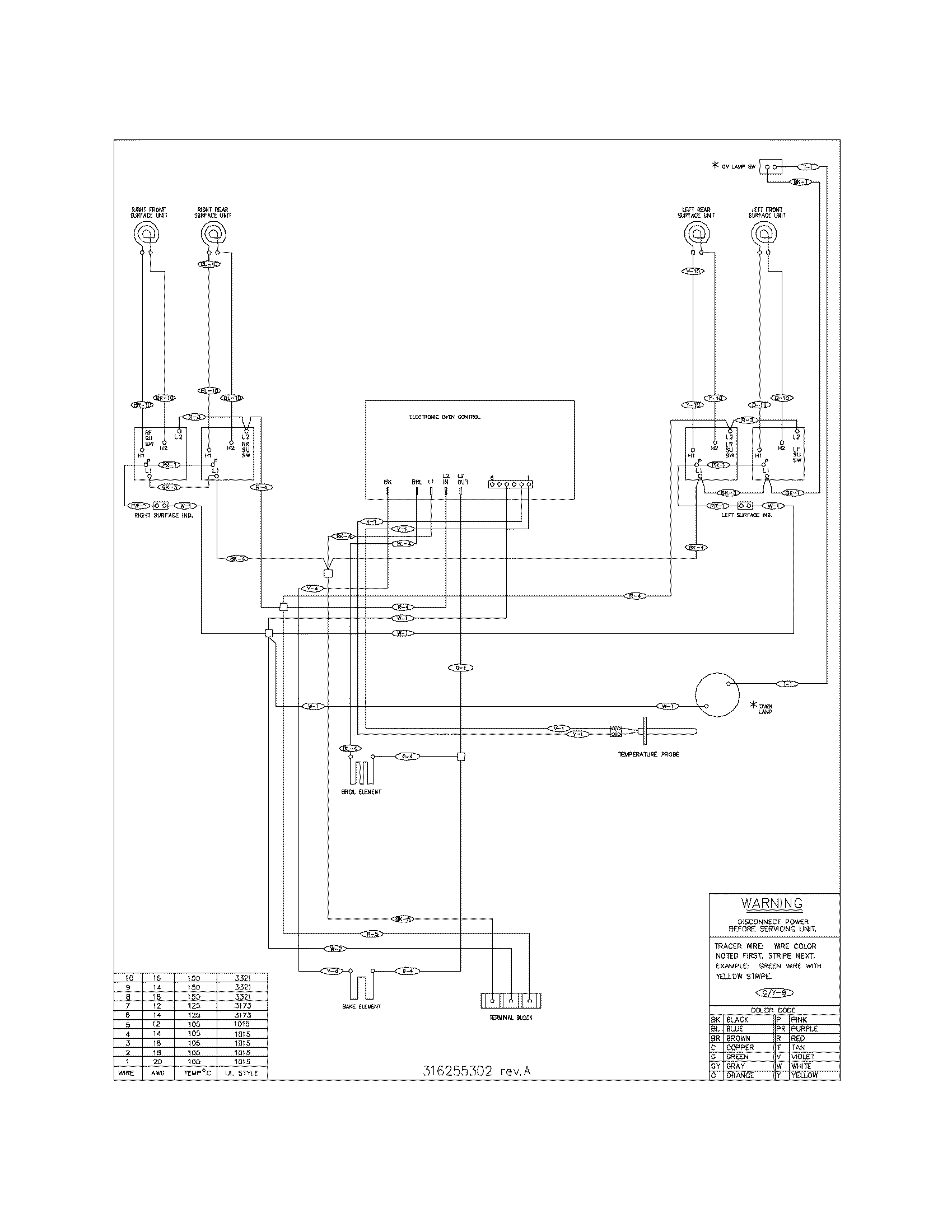 Tappan TEF326FBA wiring diagram diagram