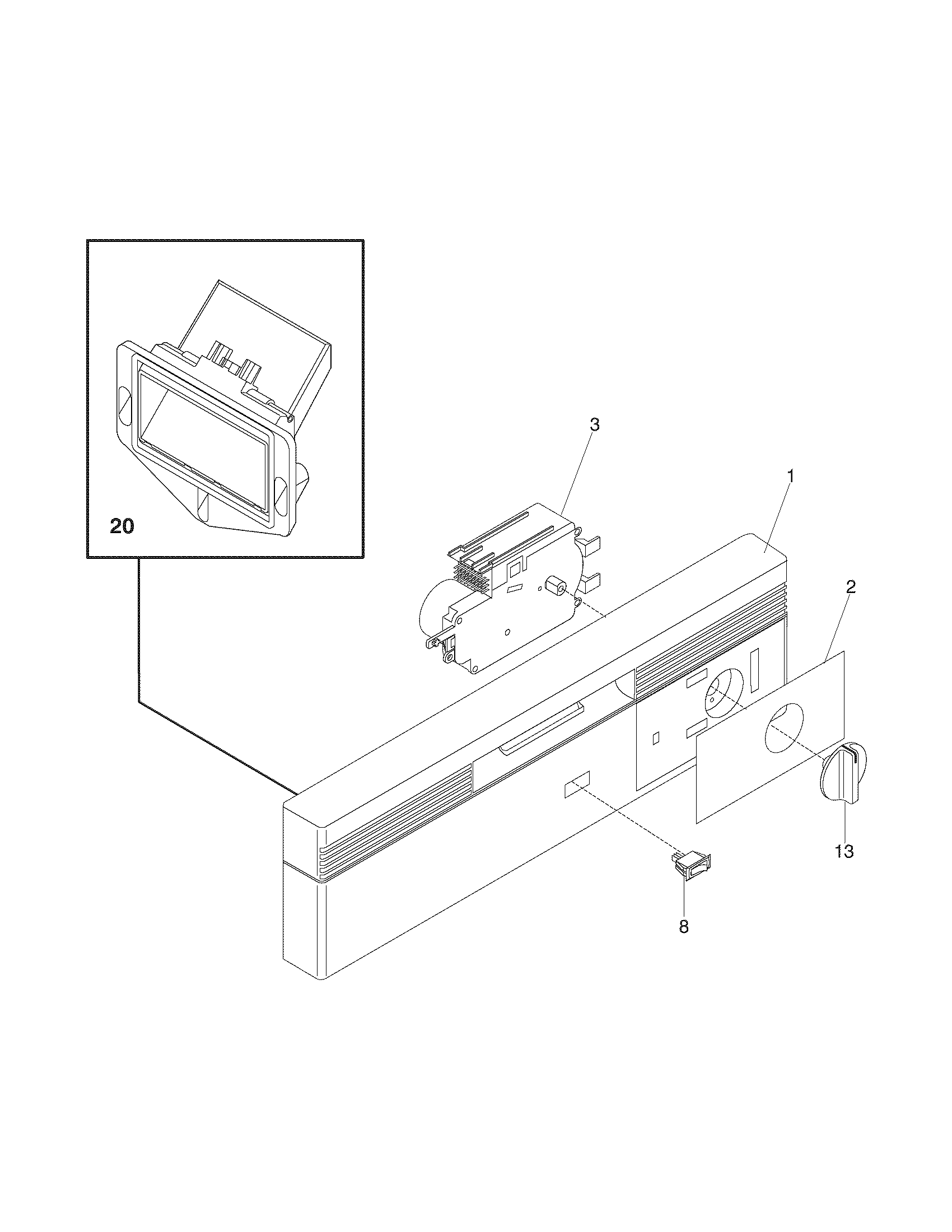 Tappan TDB210RFS1 control panel diagram