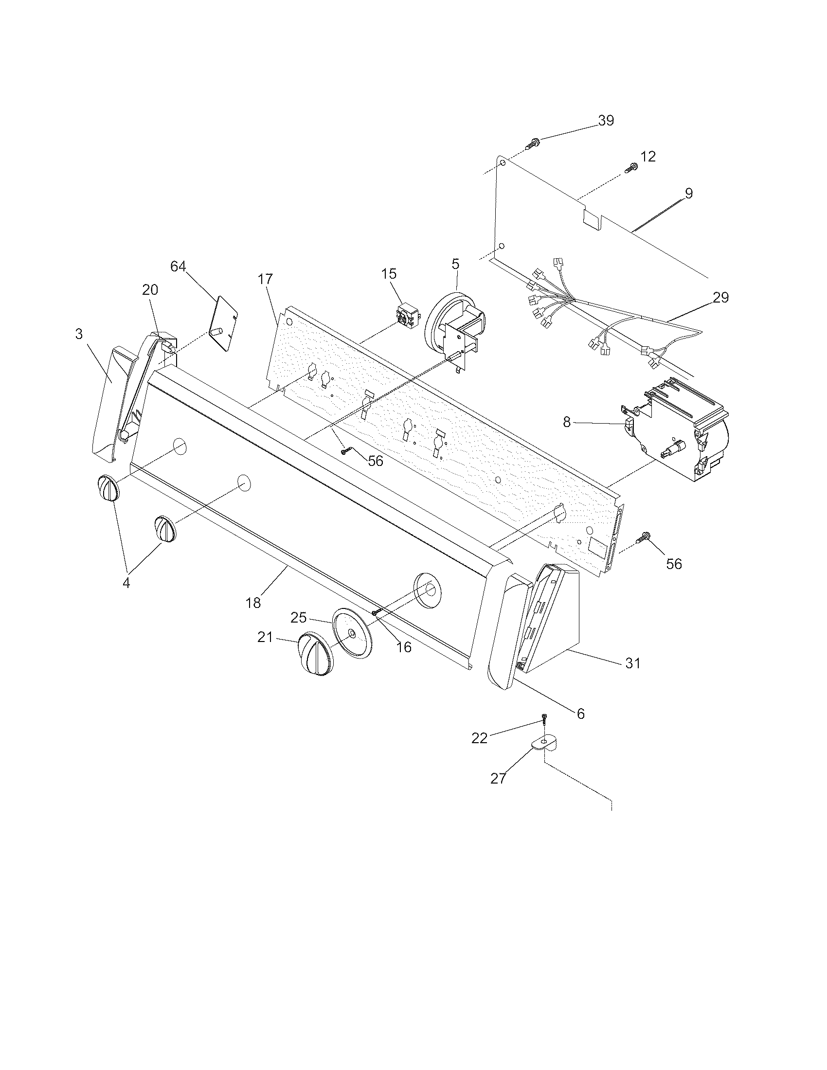 Crosley CTW100FW0 control/panel diagram