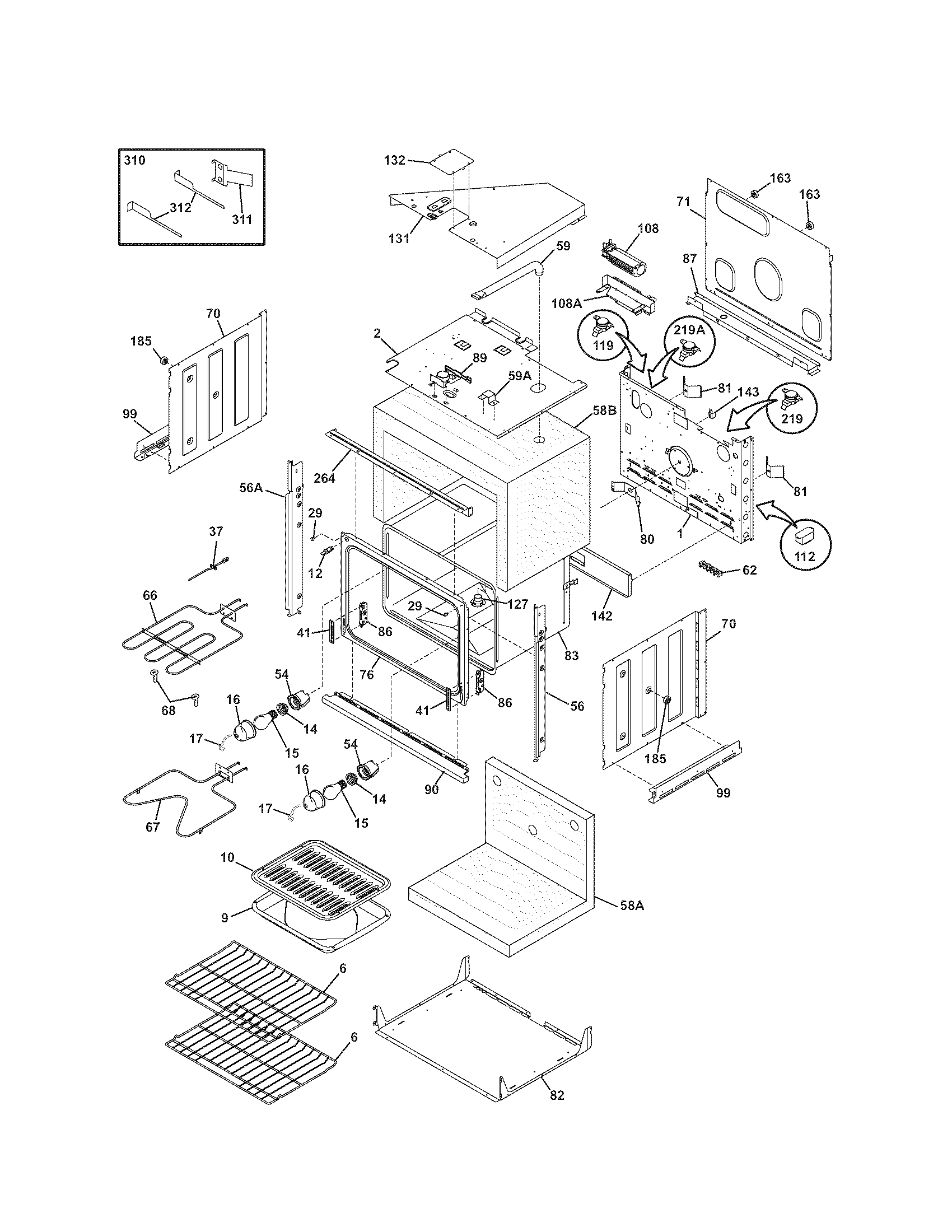 Kenmore 79047782405 body diagram