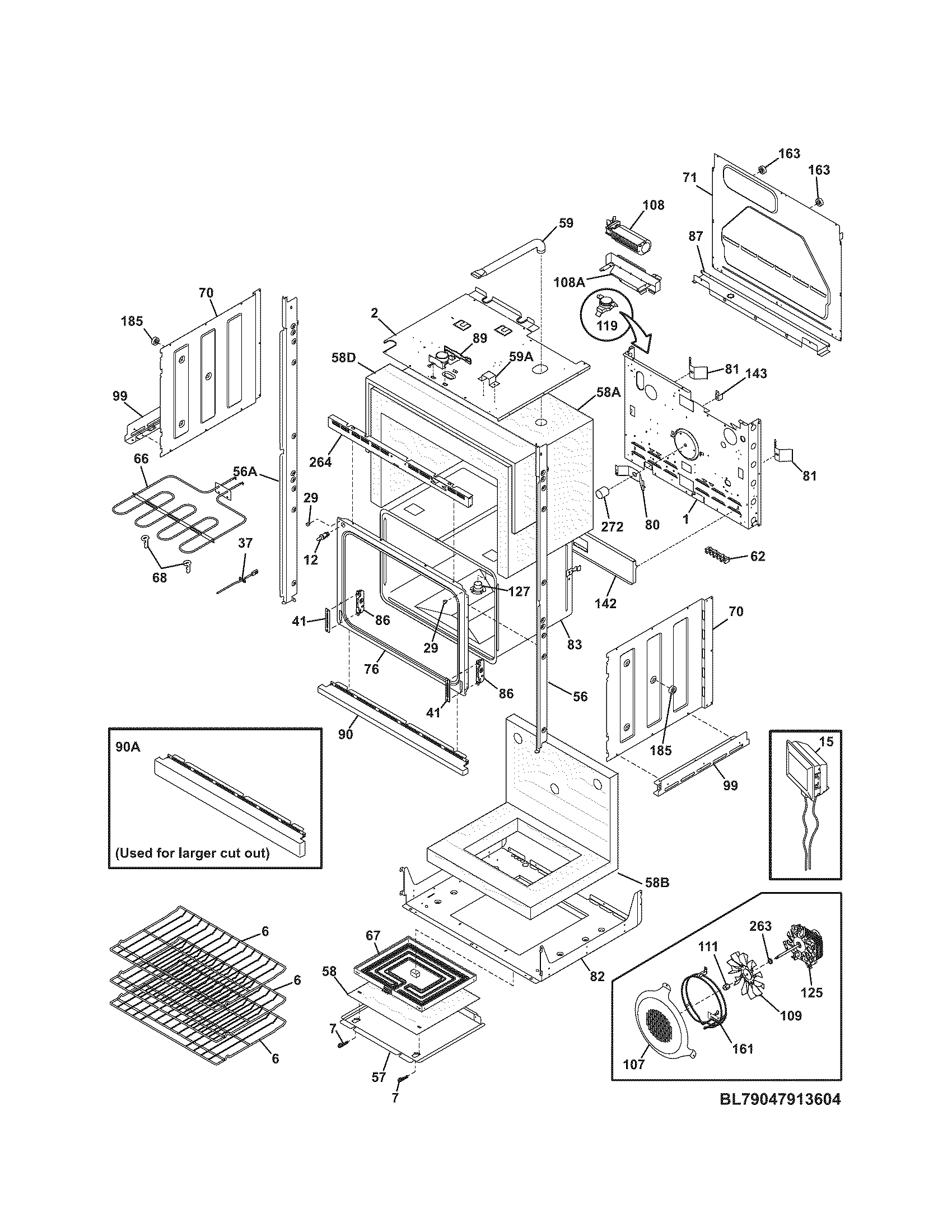Kenmore Elite 79047913604 lower oven diagram
