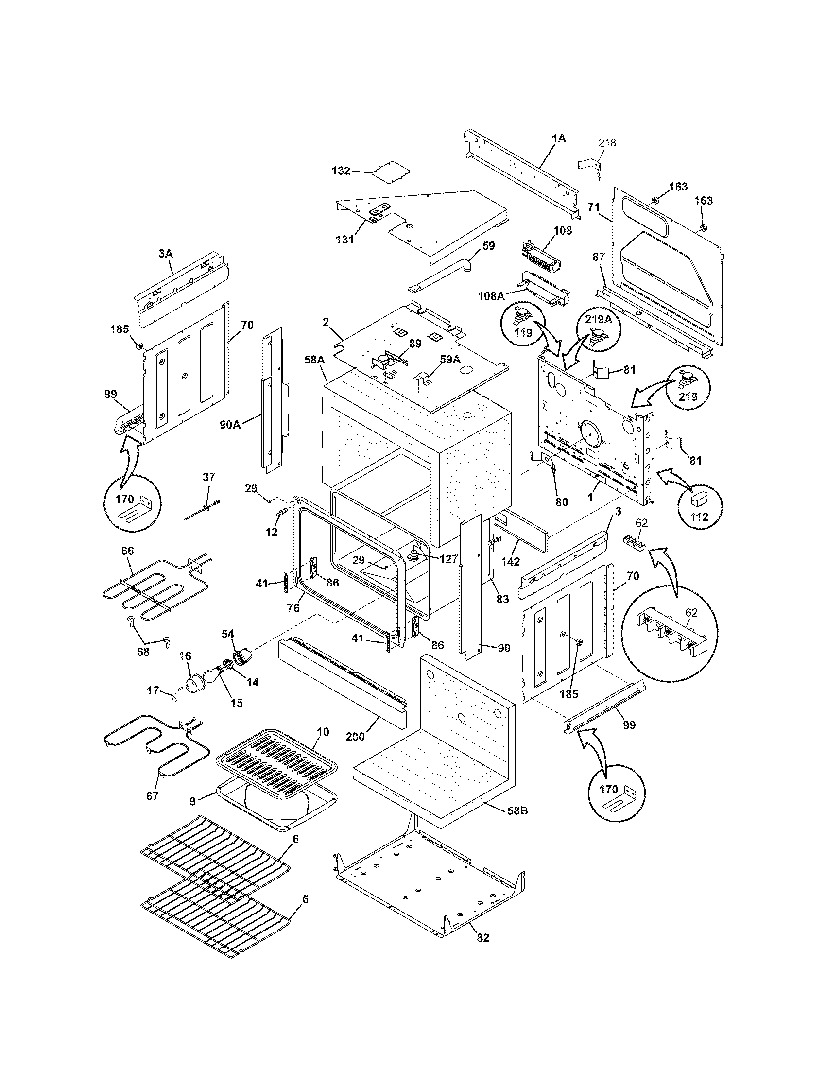 Kenmore 79045499503 body diagram