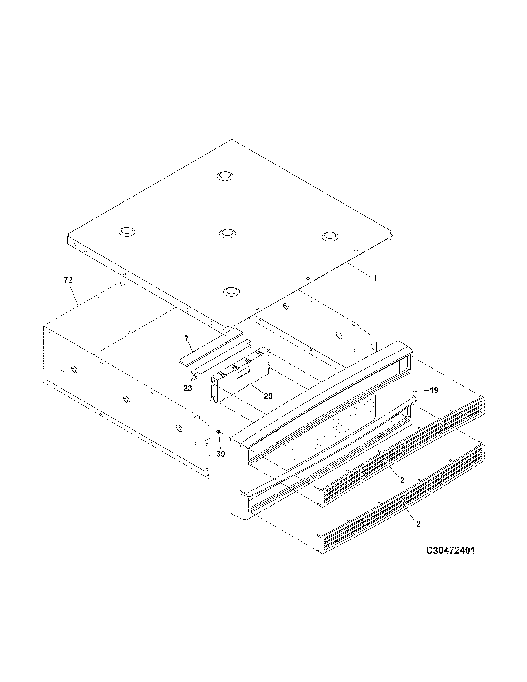 Kenmore 79030472402 control panel diagram
