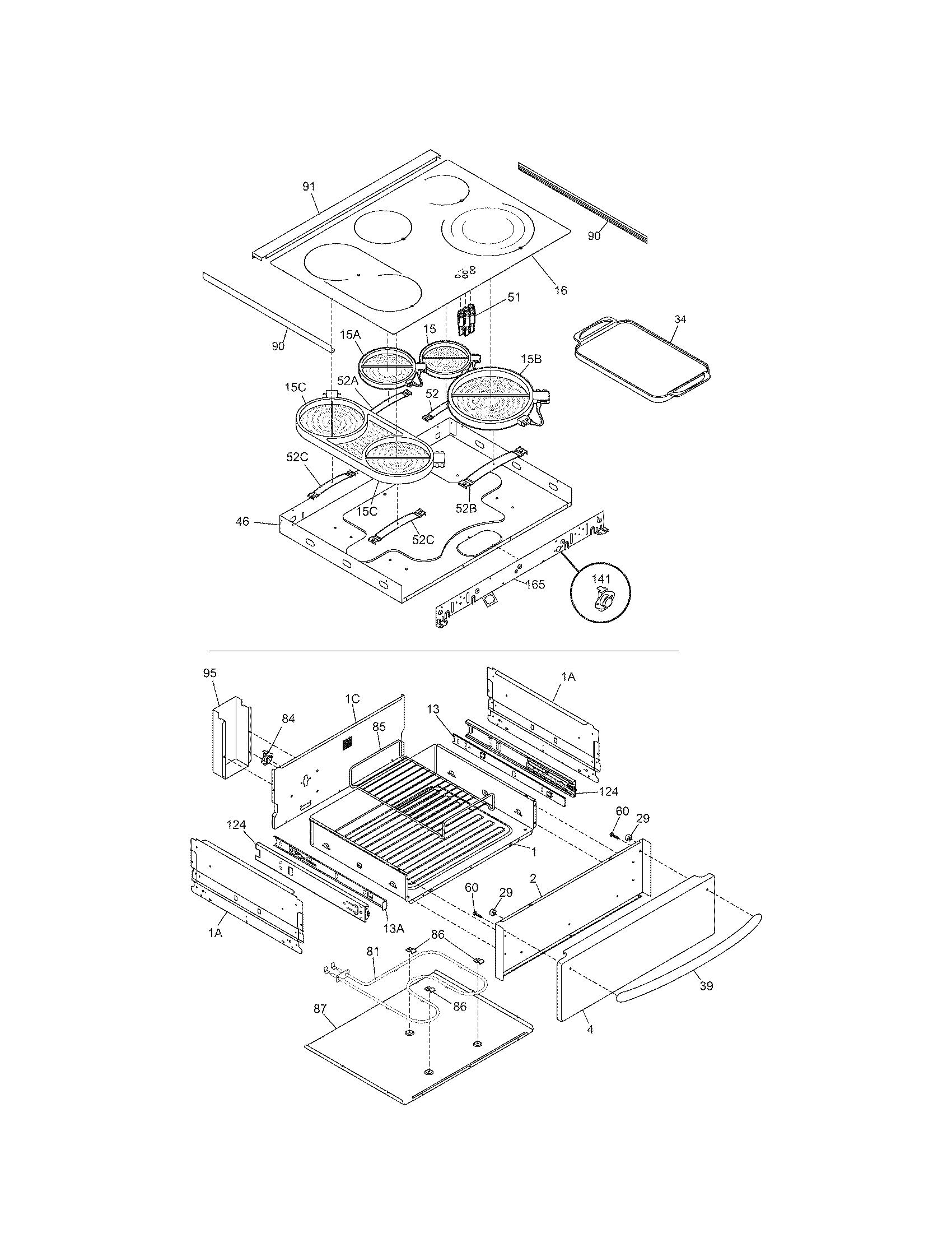 Kenmore Elite 79046712603 top/drawer diagram