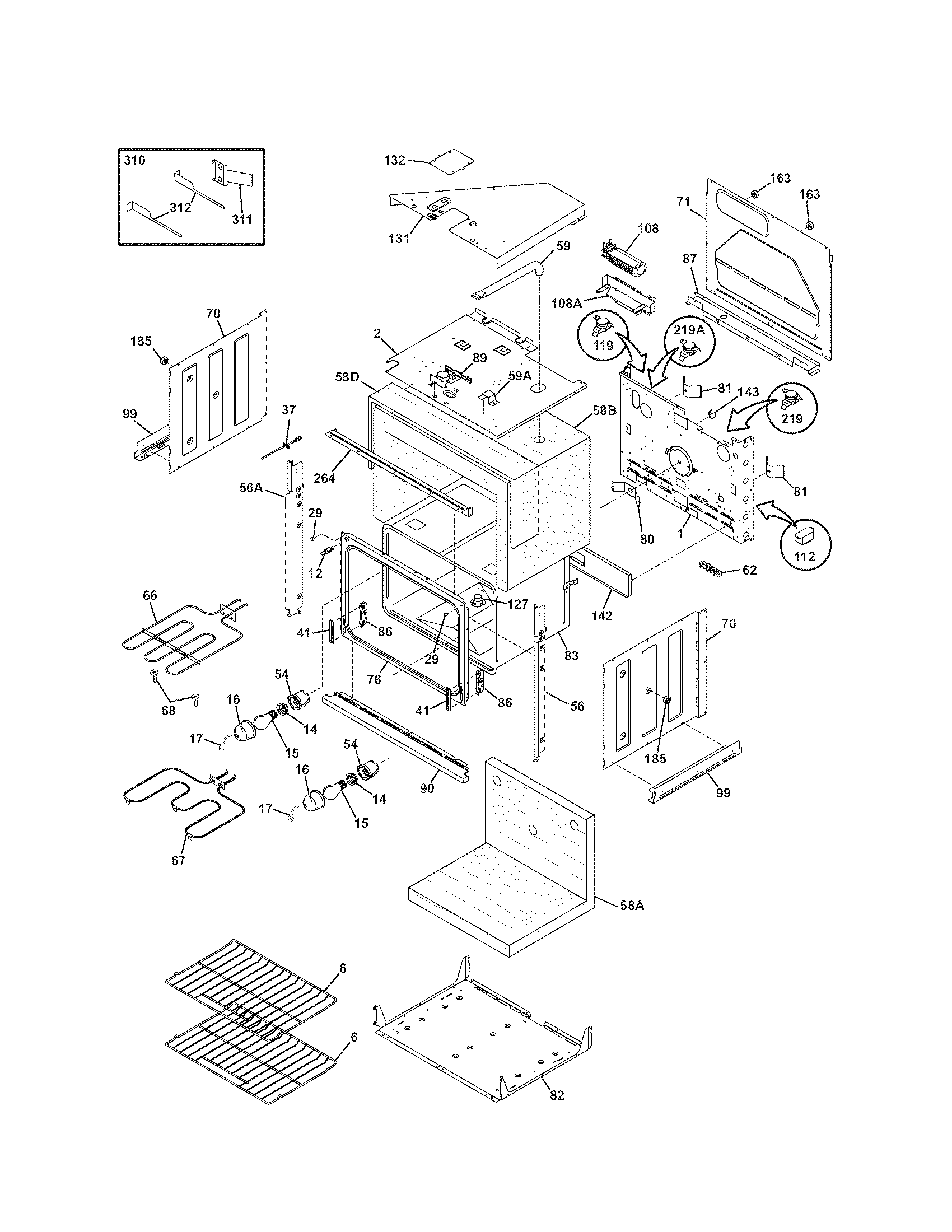 Kenmore 79047833405 body diagram