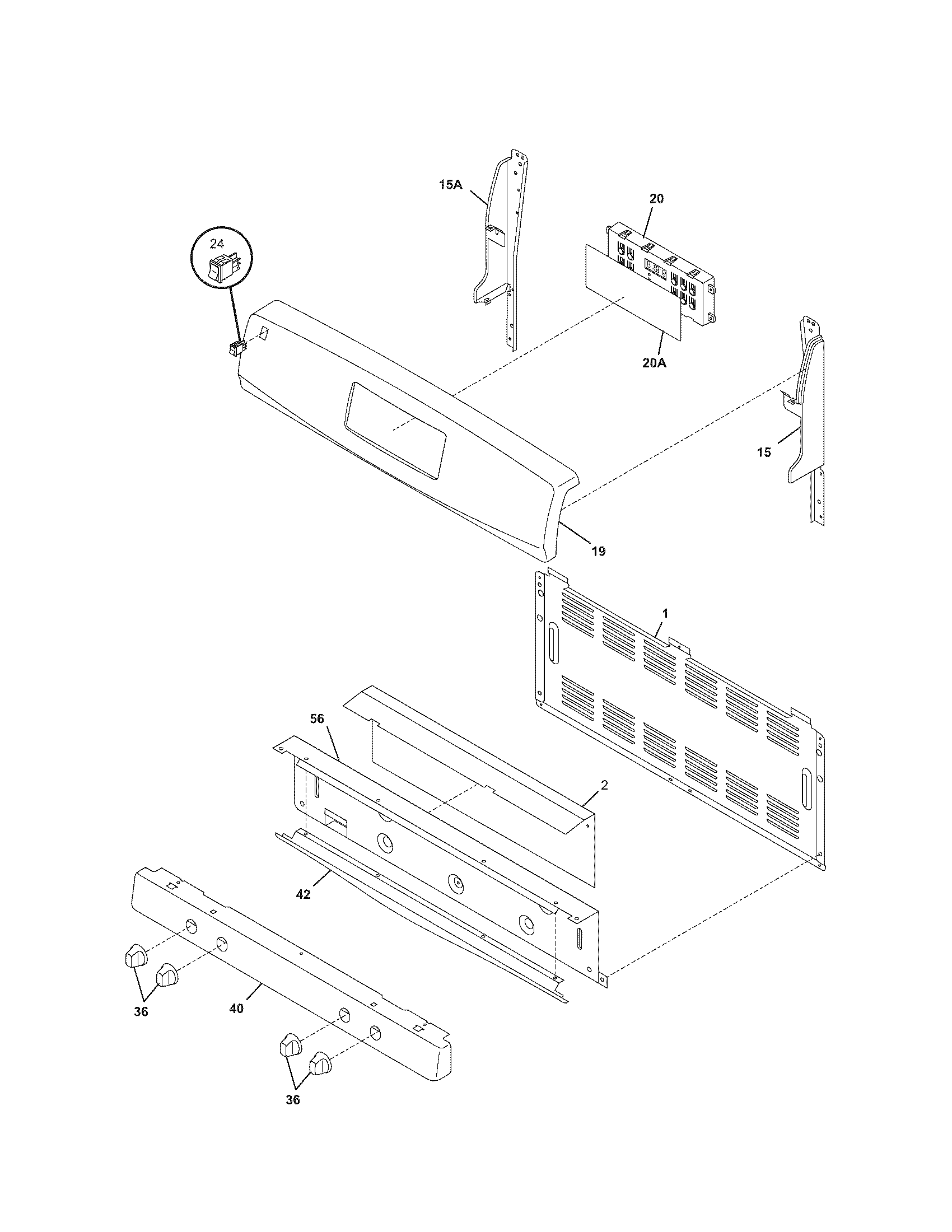 Kenmore 79071363700 backguard diagram