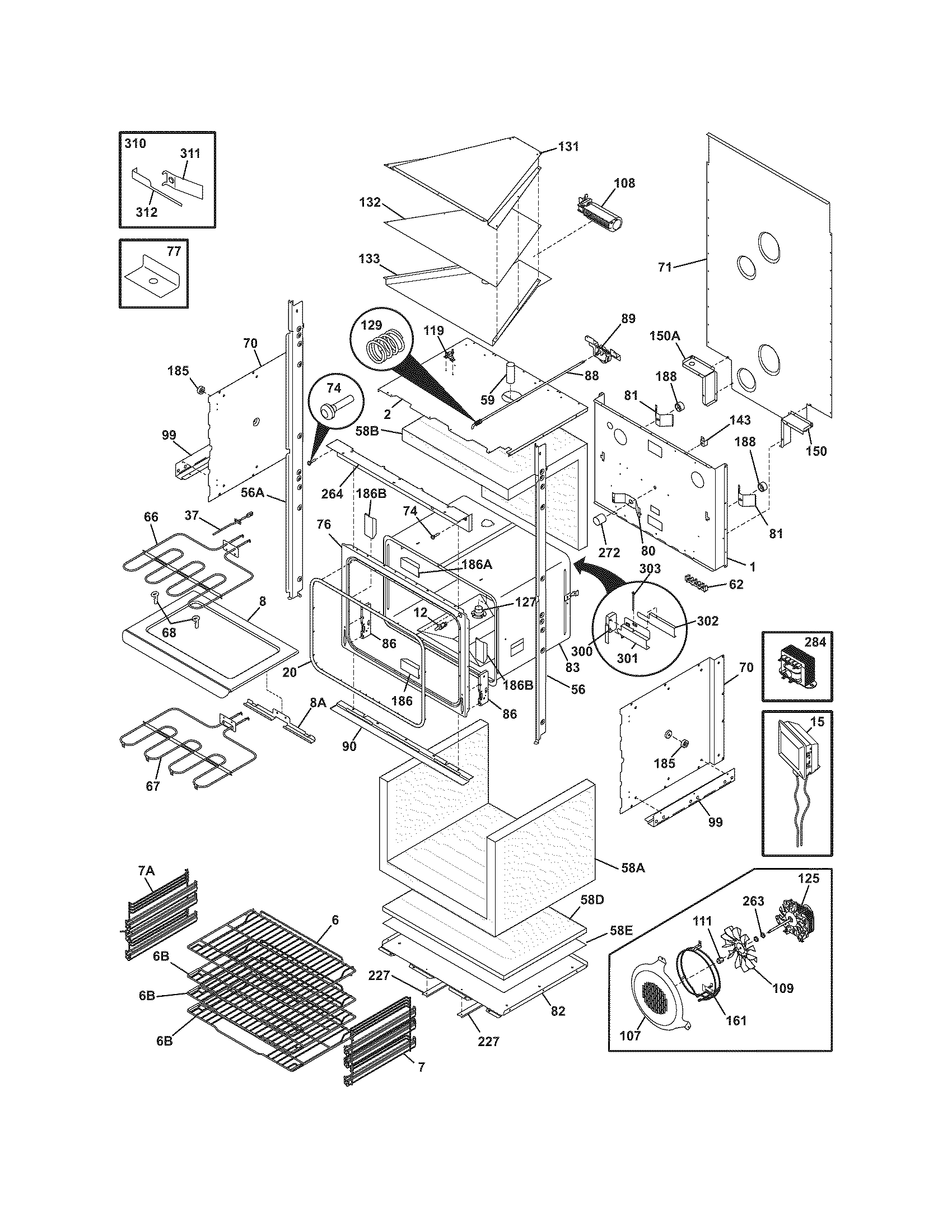 Electrolux E30EW8CEPS3 lower oven diagram