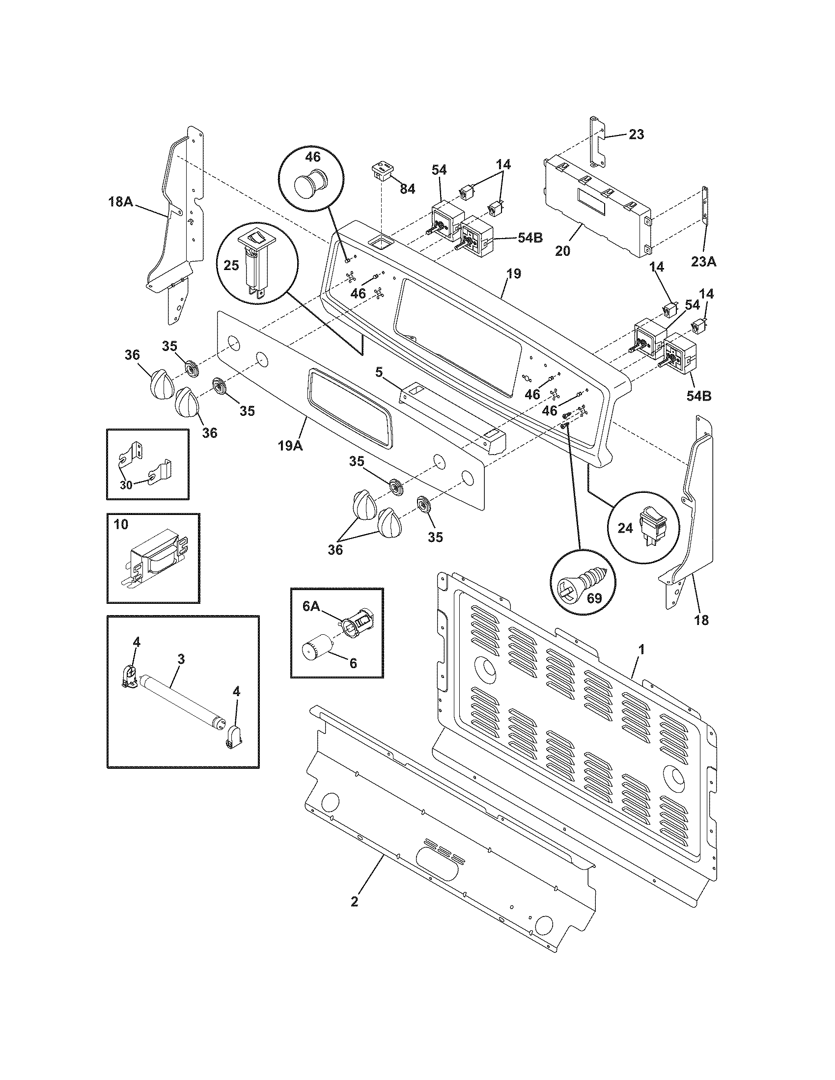 Frigidaire PGLEF365EC4 backguard diagram