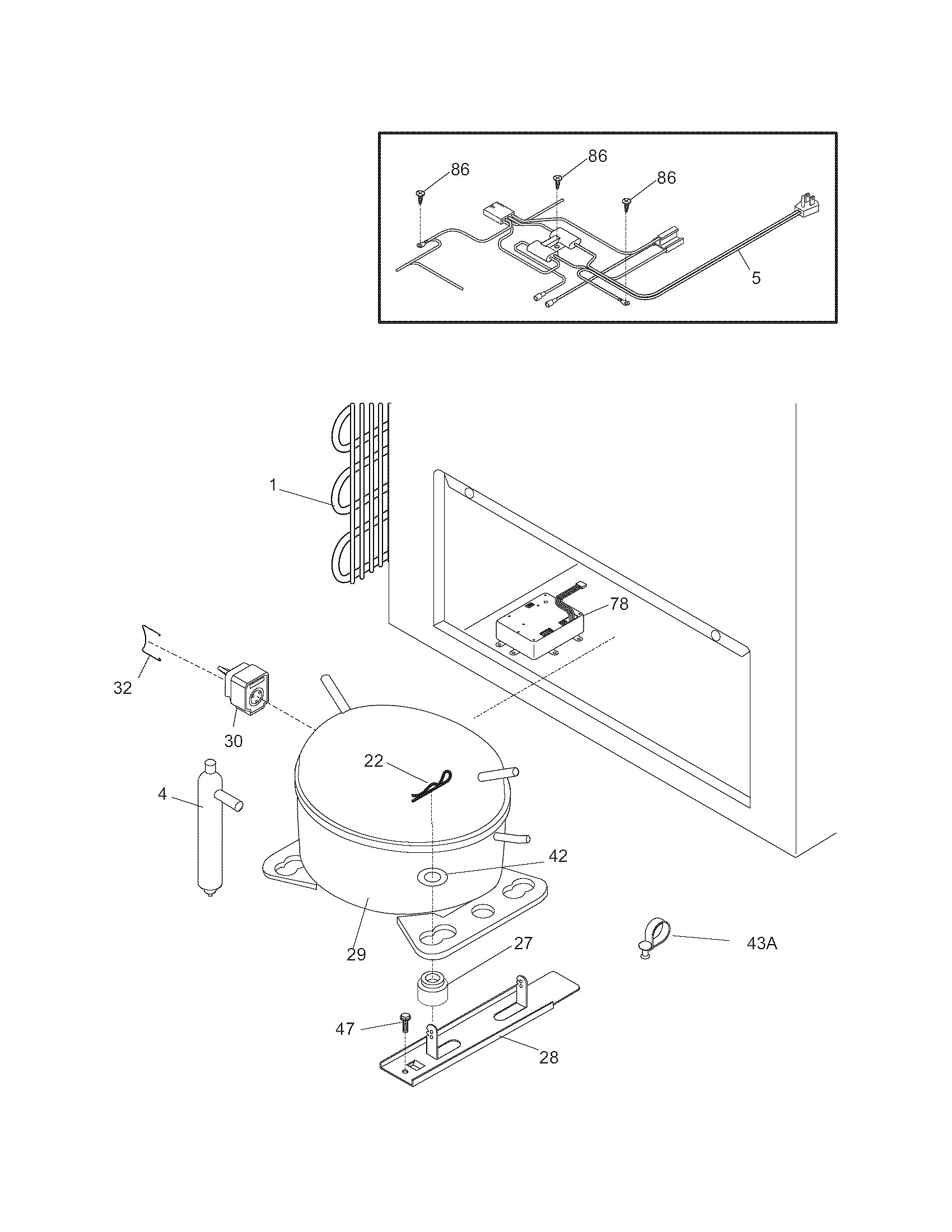 Frigidaire GLFC2528FW4 system diagram