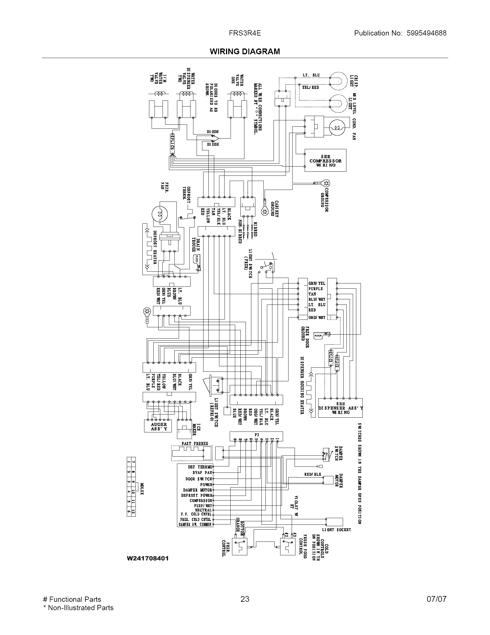 Frigidaire FRS3R4EQC wiring diagram diagram