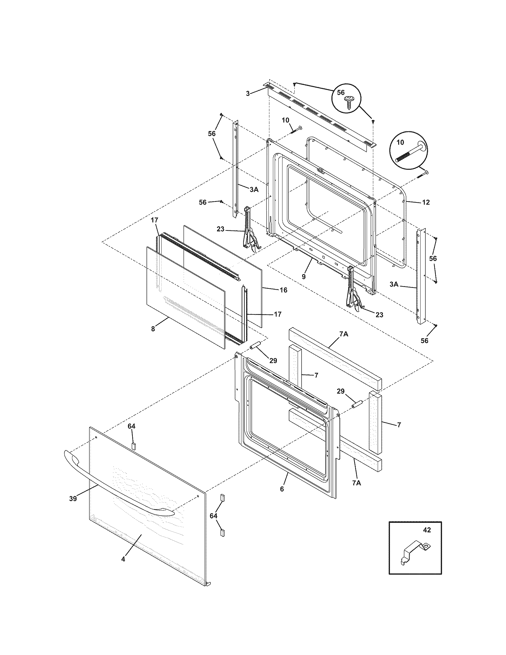 Kenmore 79047832405 door diagram