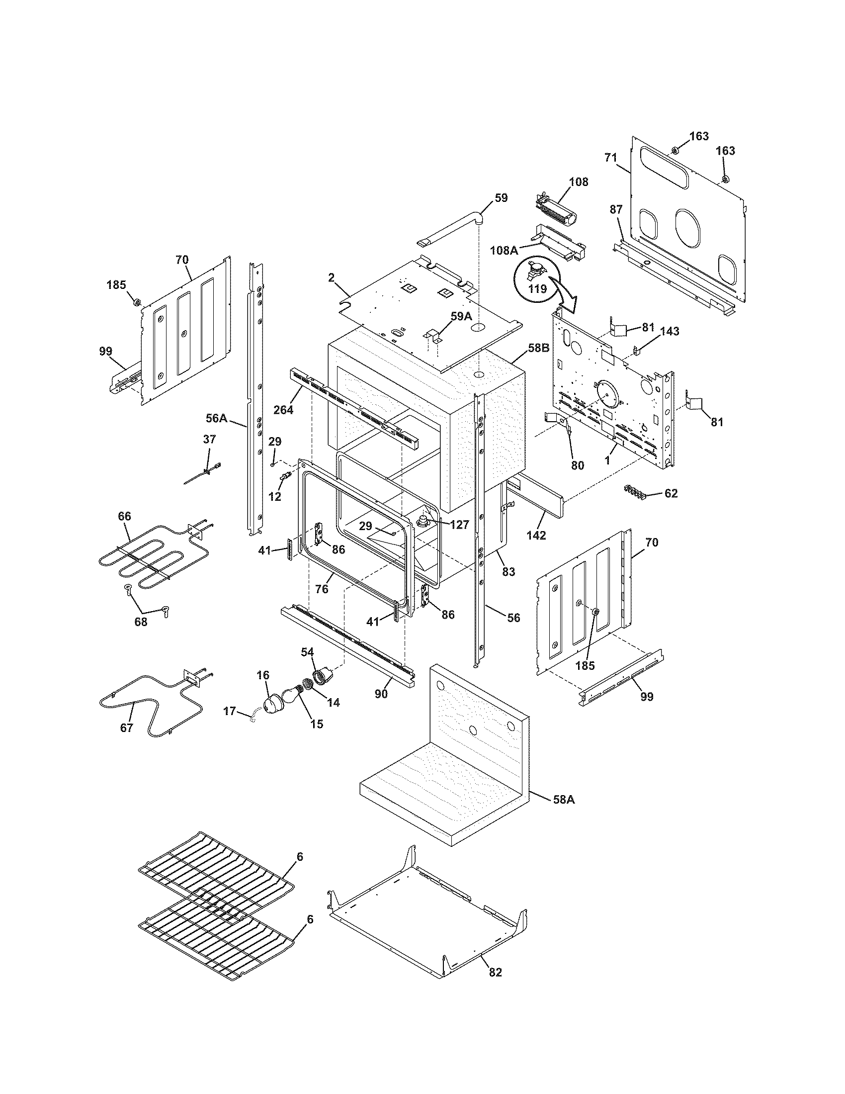 Kenmore 79047733406 lower oven diagram