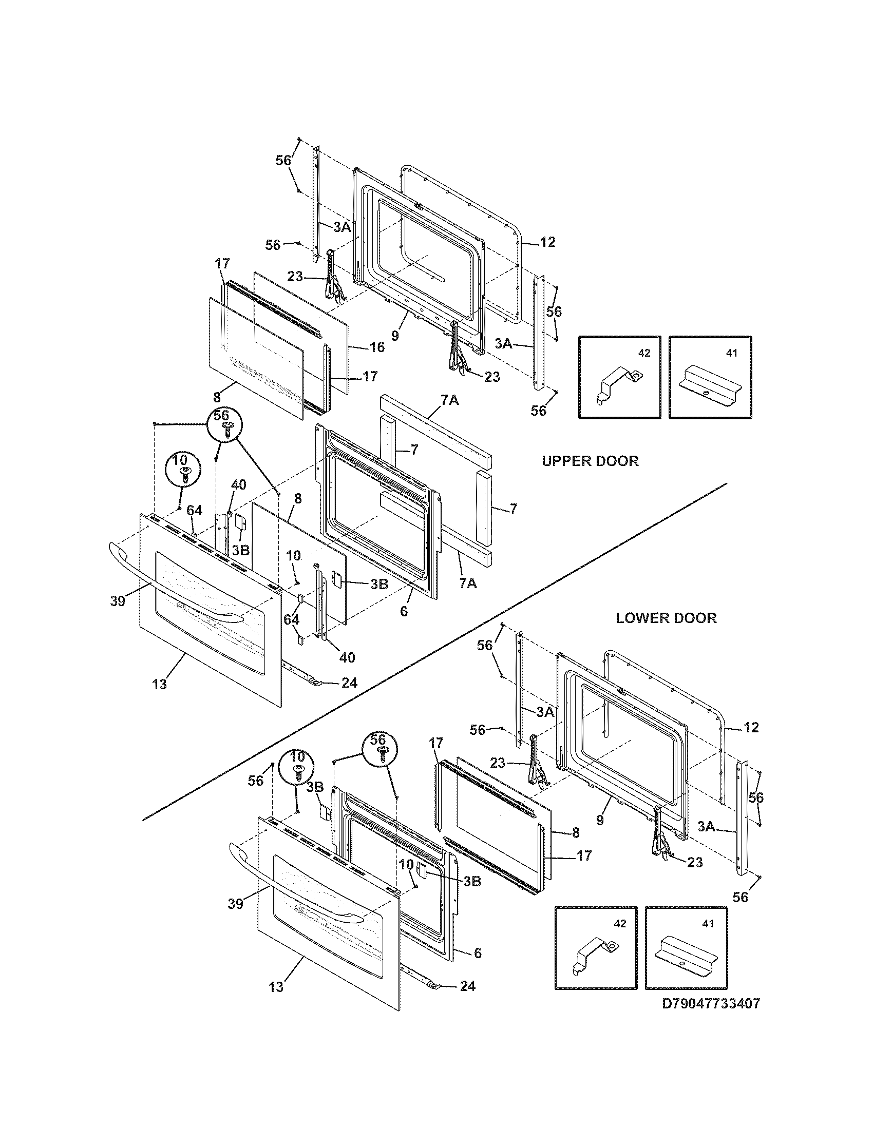 Kenmore 79047873406 doors diagram