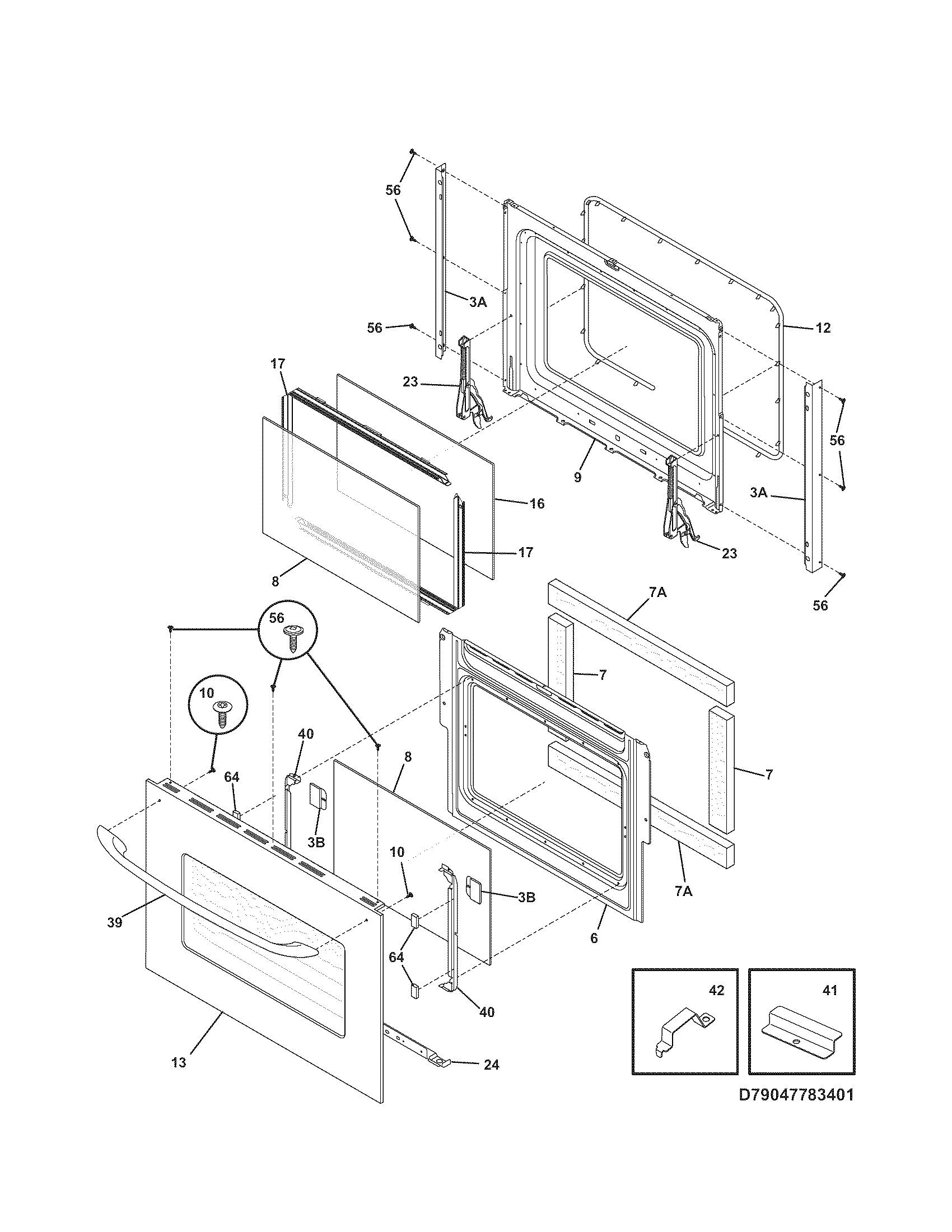Kenmore 79047773406 doors diagram