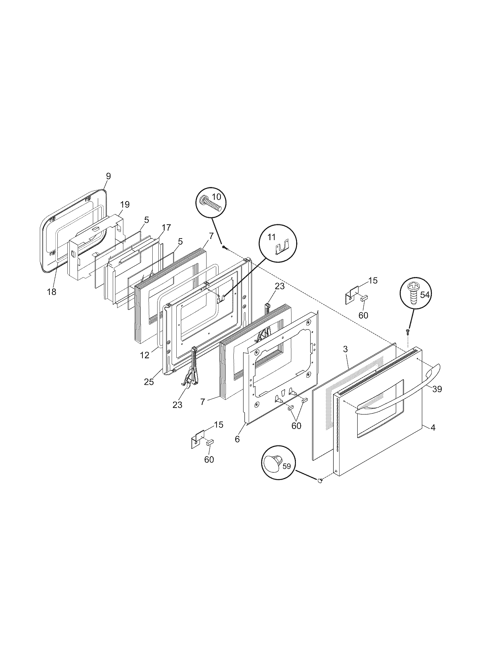 Kenmore 79040523402 door diagram