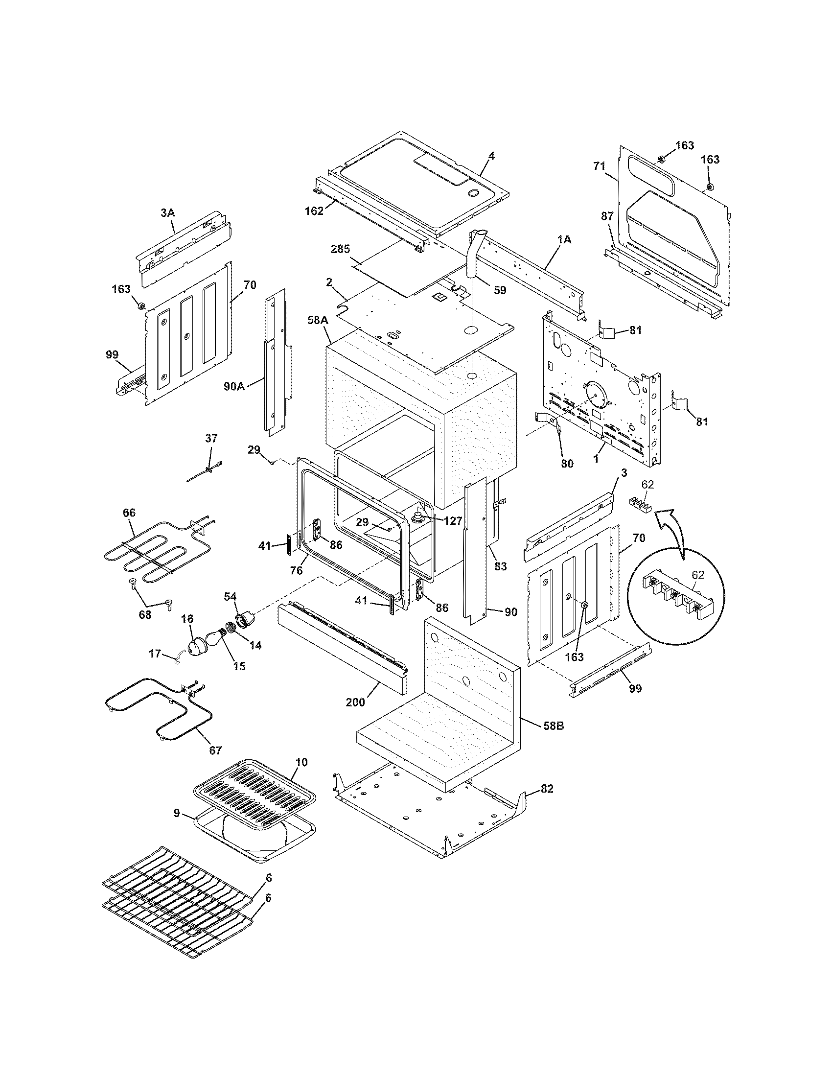 Kenmore 79045262503 body diagram