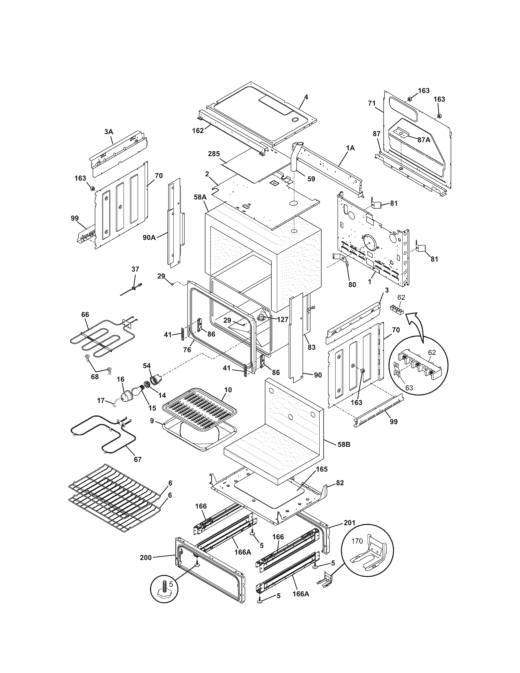 Kenmore 79046262503 body diagram