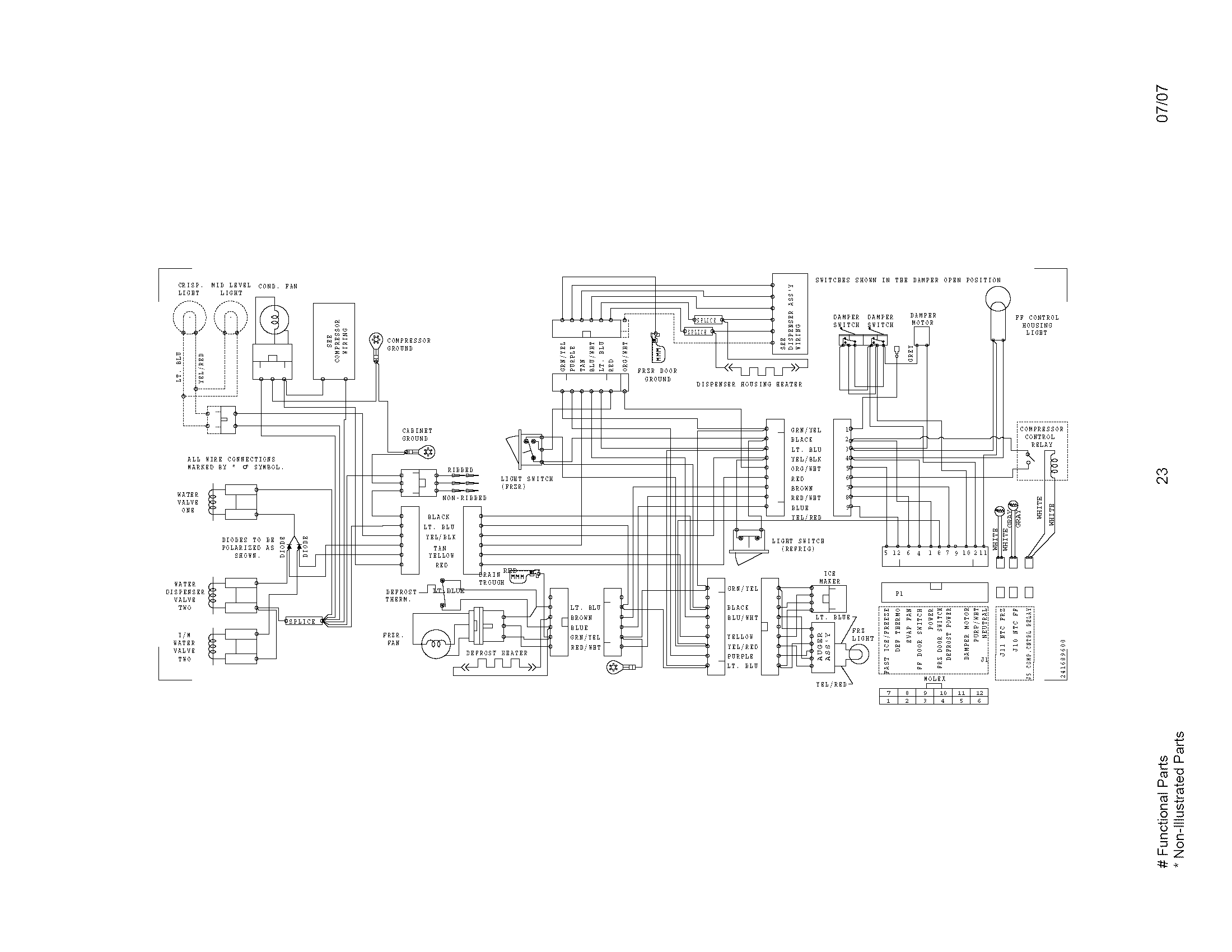 Frigidaire GLHS65EHW4 wiring diagram diagram